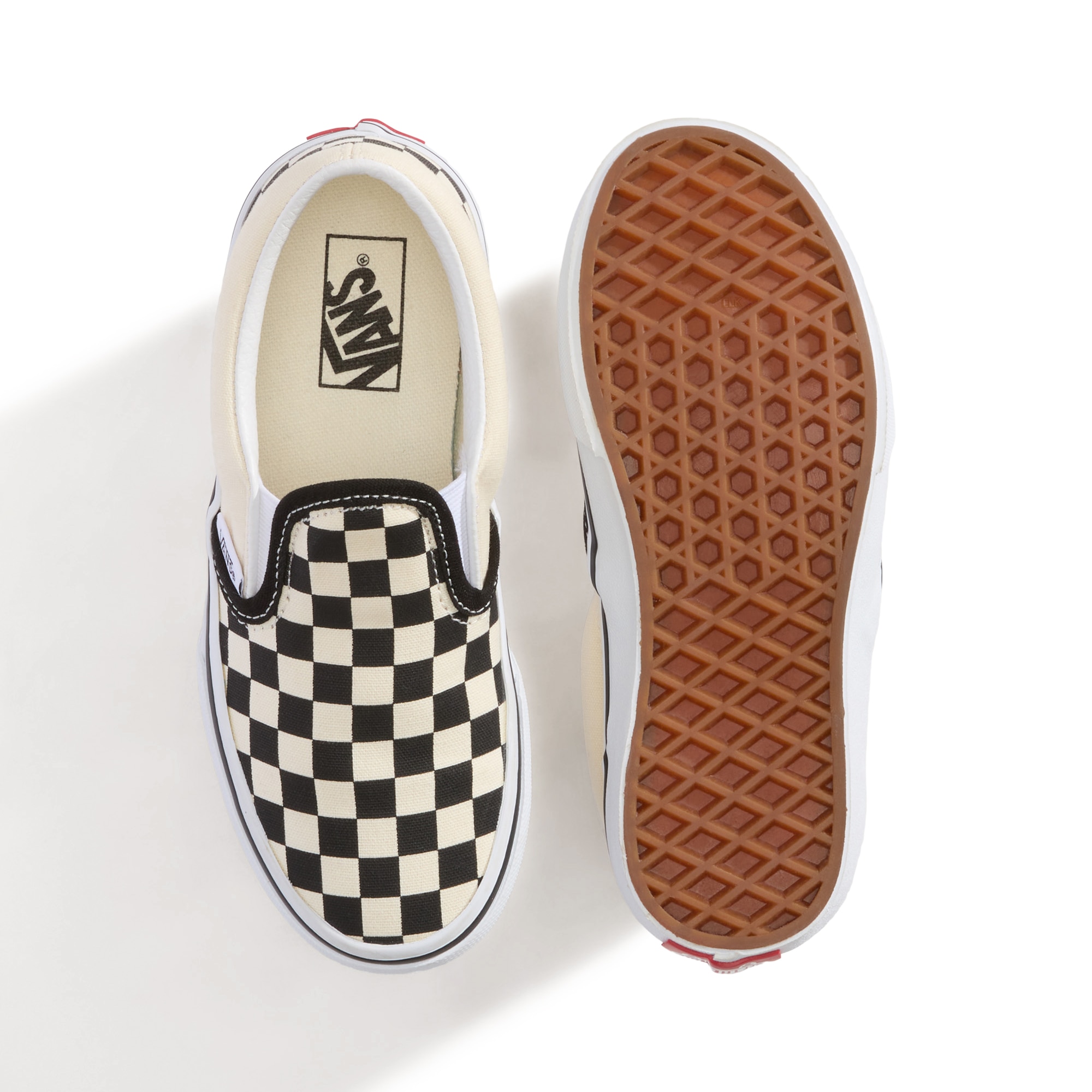 Zapatillas casual de niños Classic Slip-On Vans - Blanco / Negro Blanco / Negro-3
