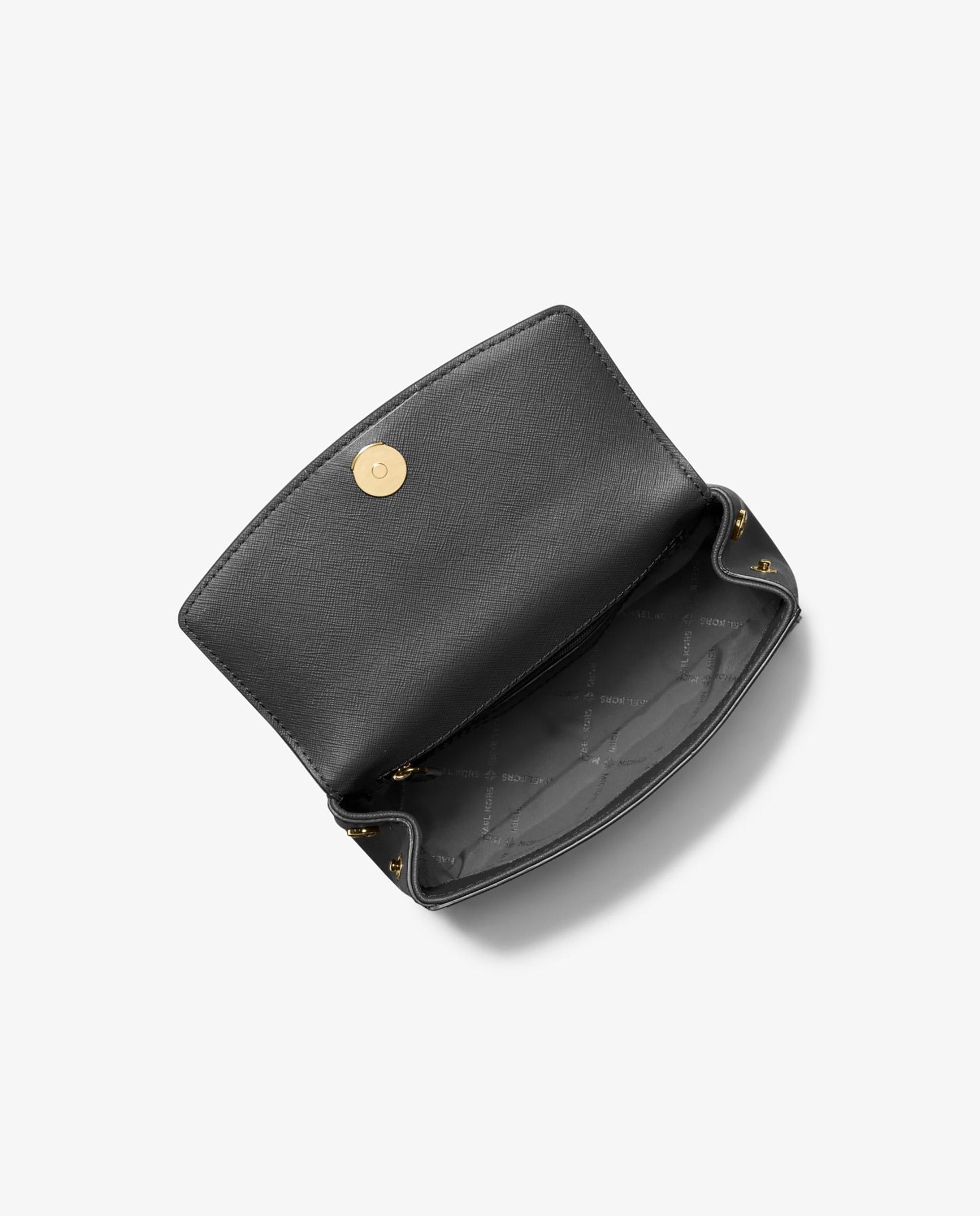 Bandolera de mujer ava extrapequeña de piel saffiano - Michael Michael Kors - Negro Negro-4