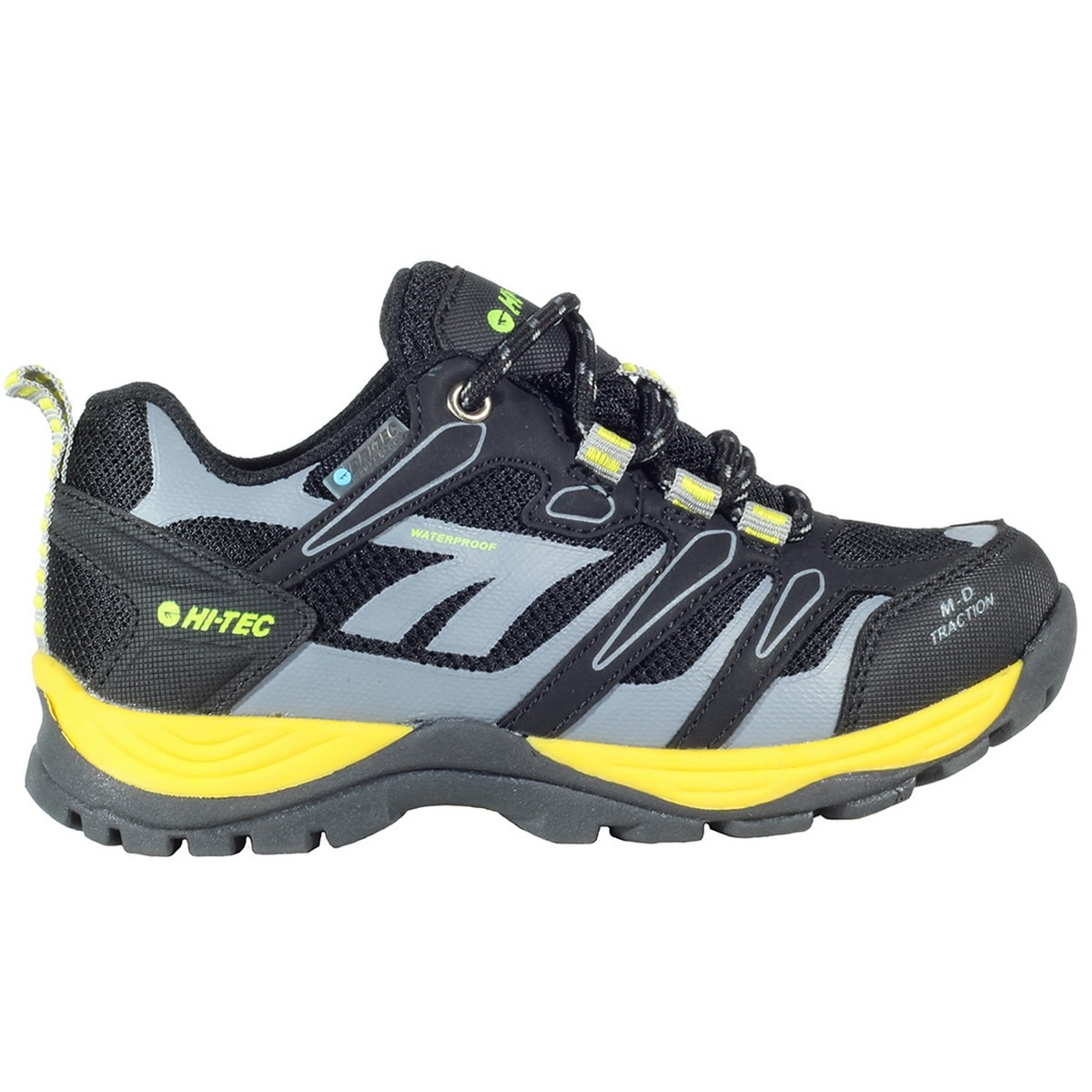 Zapatillas de montaña de niños Muflon Low WP JR Hi-Tec - Negro / Amarillo Negro / Amarillo-1