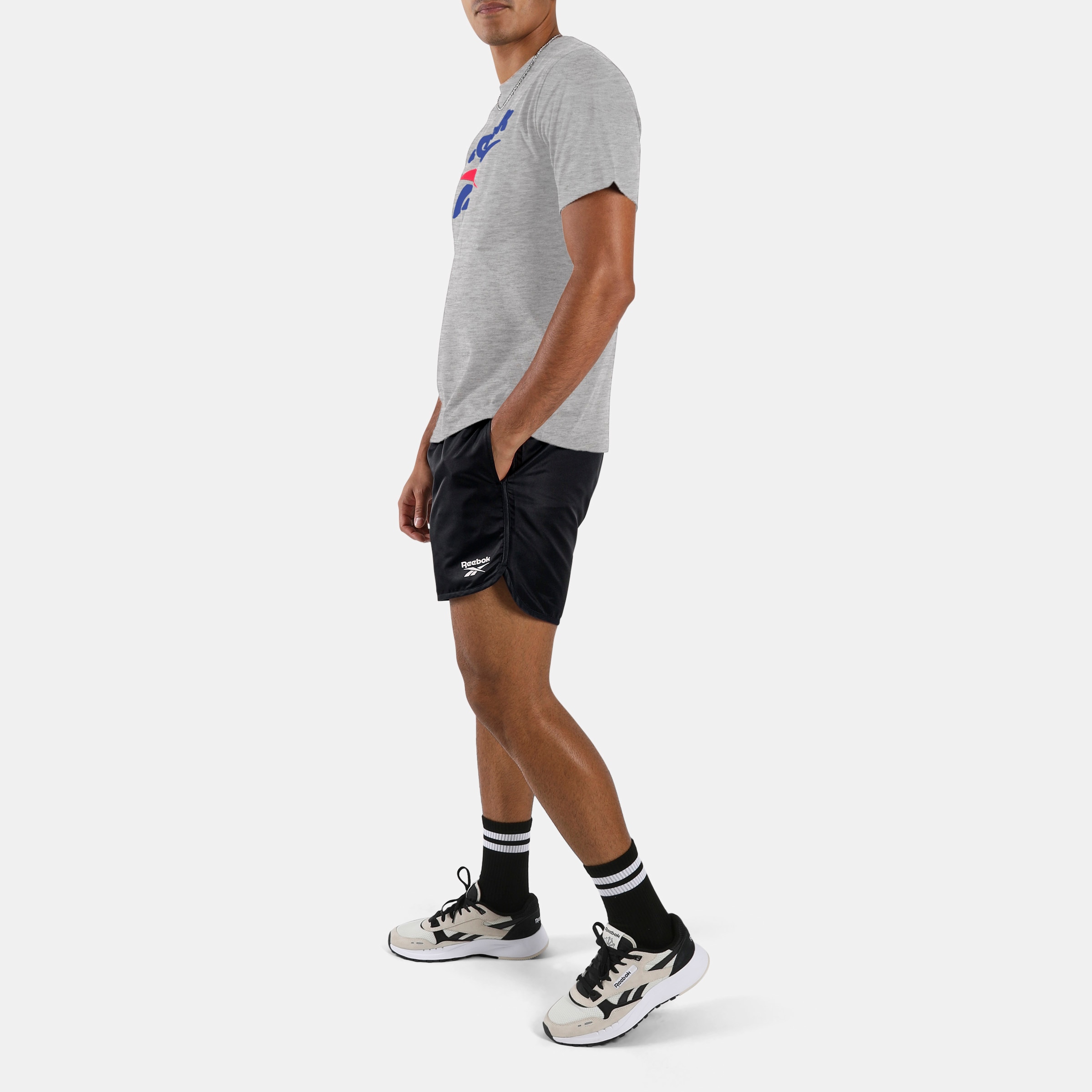Camiseta de hombre Bruno Big Logo Crew Neck REEBOK - Gris Gris-3