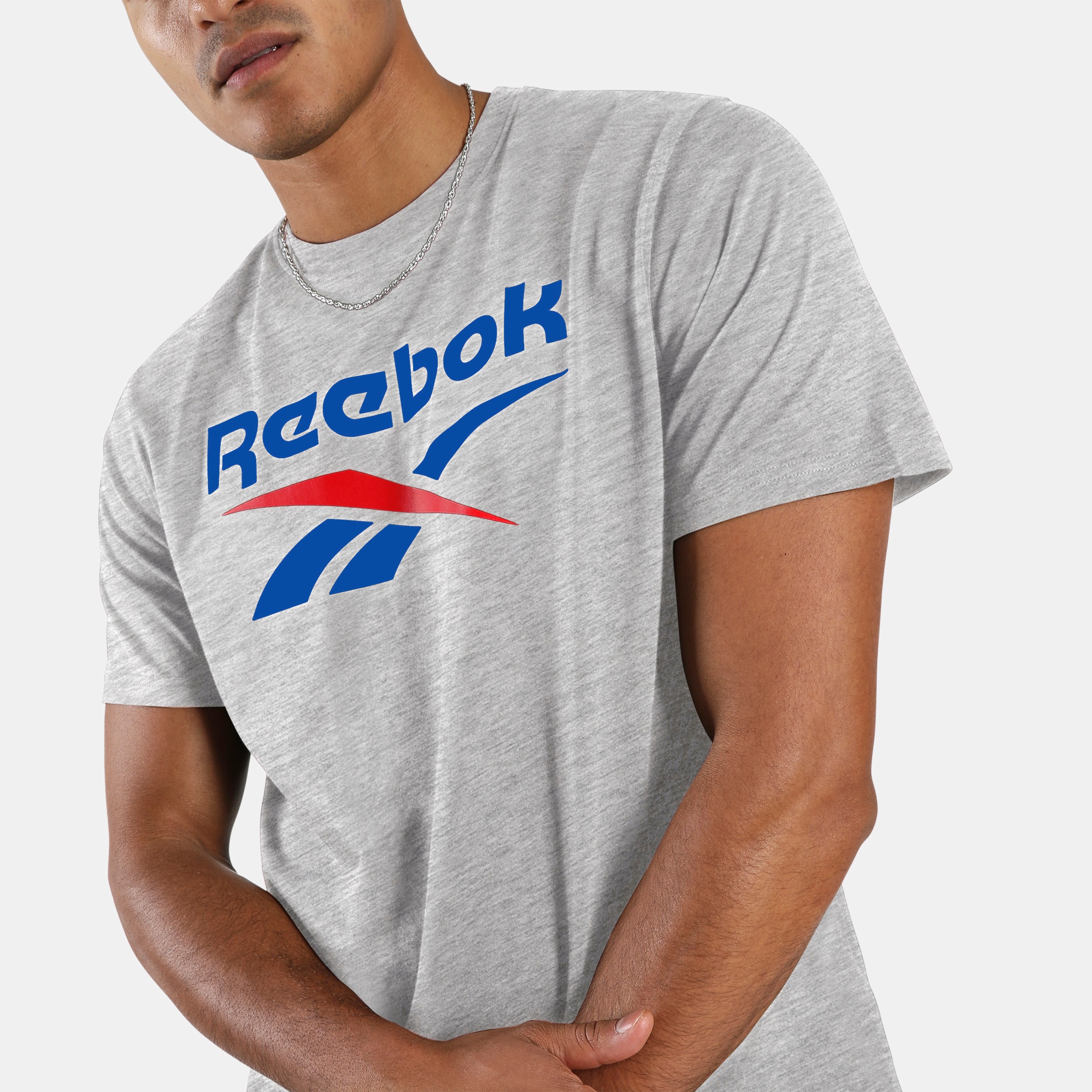 Camiseta de hombre Bruno Big Logo Crew Neck REEBOK - Gris Gris-4