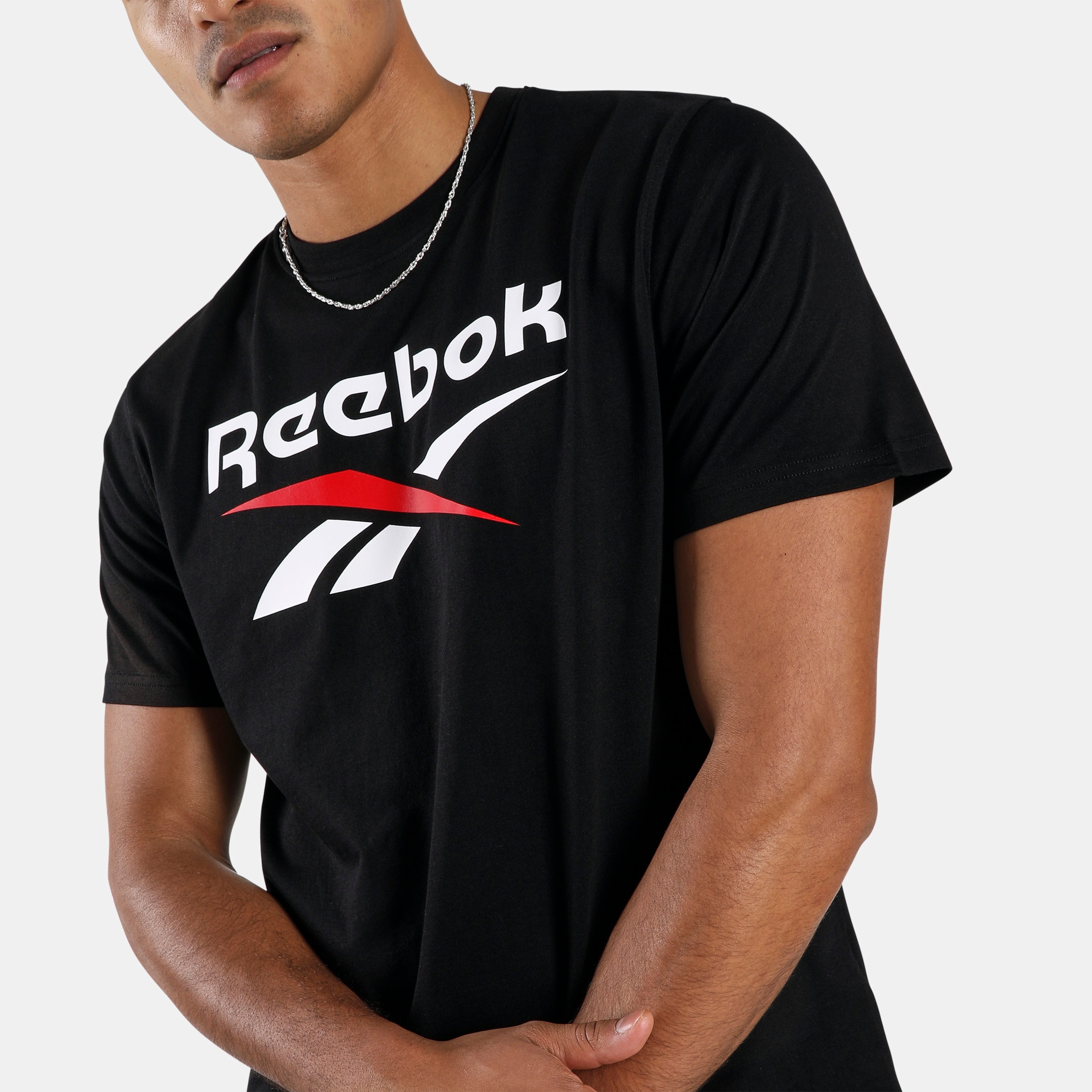 Camiseta de hombre Bruno Big Logo Crew Neck REEBOK - Negro Negro-4
