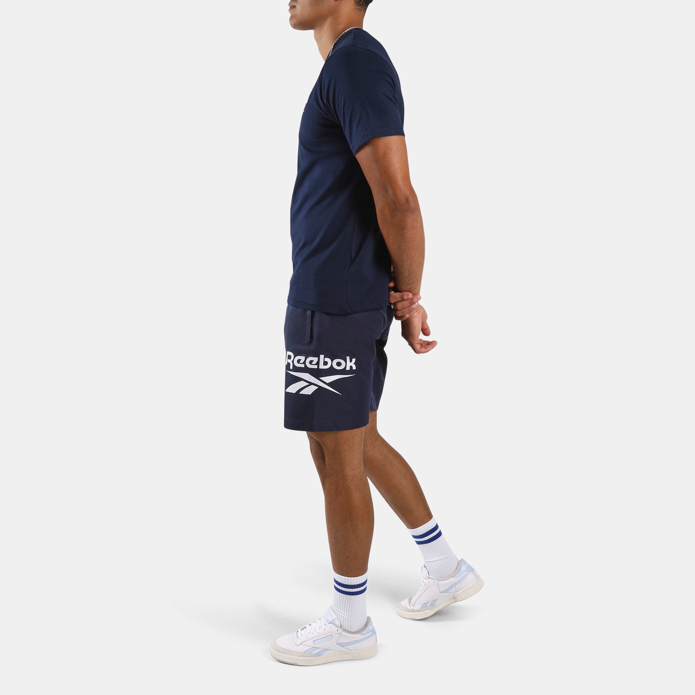 Camiseta de hombre Bruno Big Logo Crew Neck REEBOK - Azul Azul-3