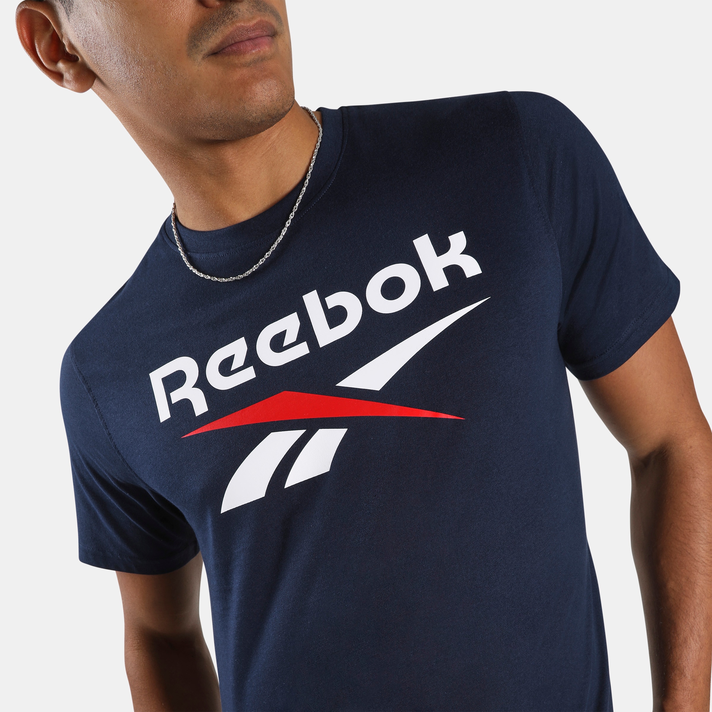 Camiseta de hombre Bruno Big Logo Crew Neck REEBOK - Azul Azul-4