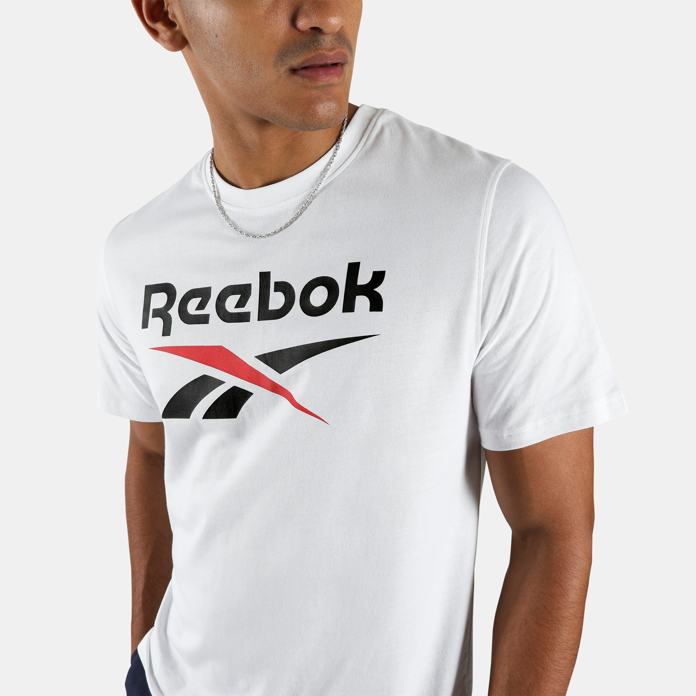 Camiseta de hombre Bruno Big Logo Crew Neck REEBOK - Blanco Blanco-4