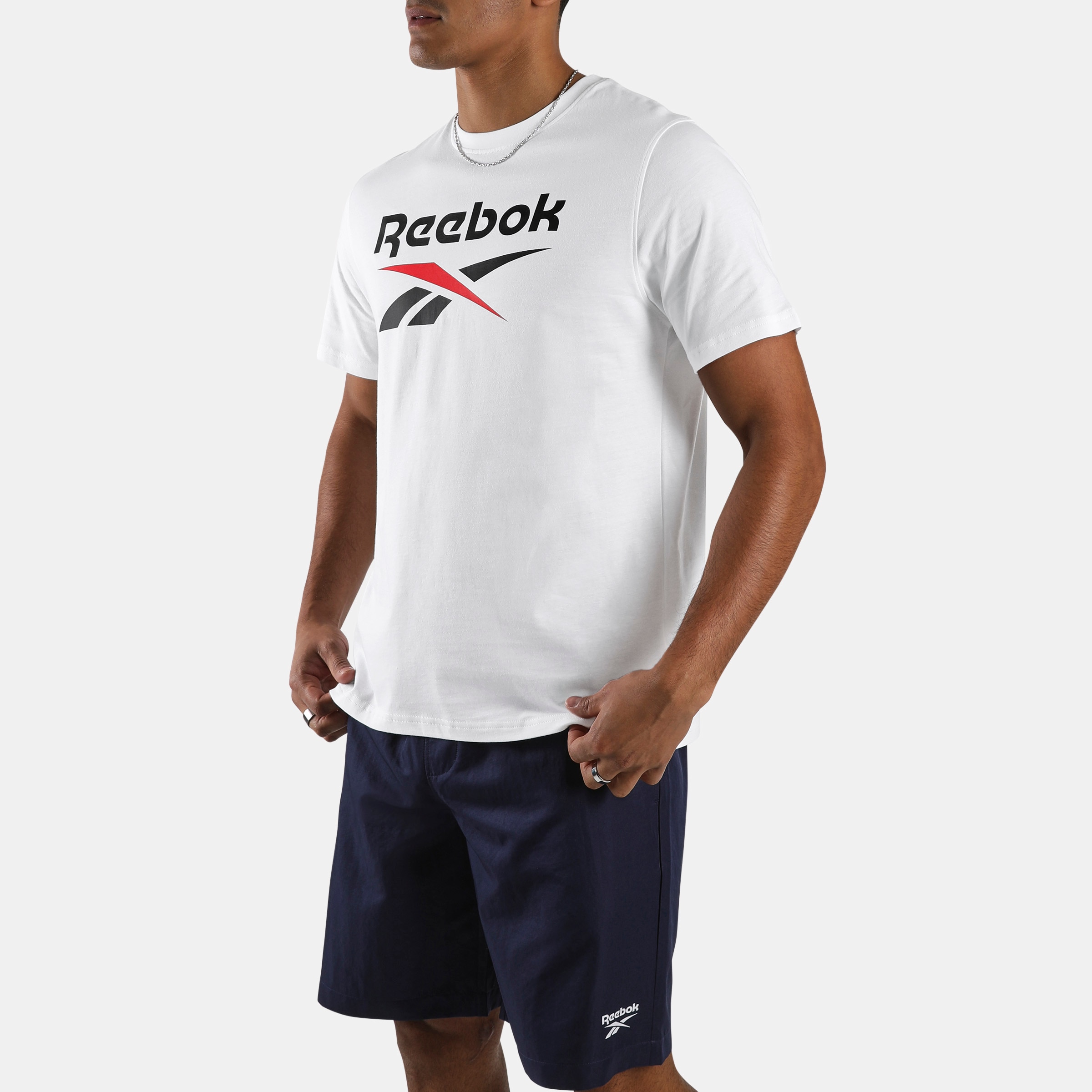Imagen 0 de Camiseta de hombre Bruno Big Logo Crew Neck REEBOK Blanco