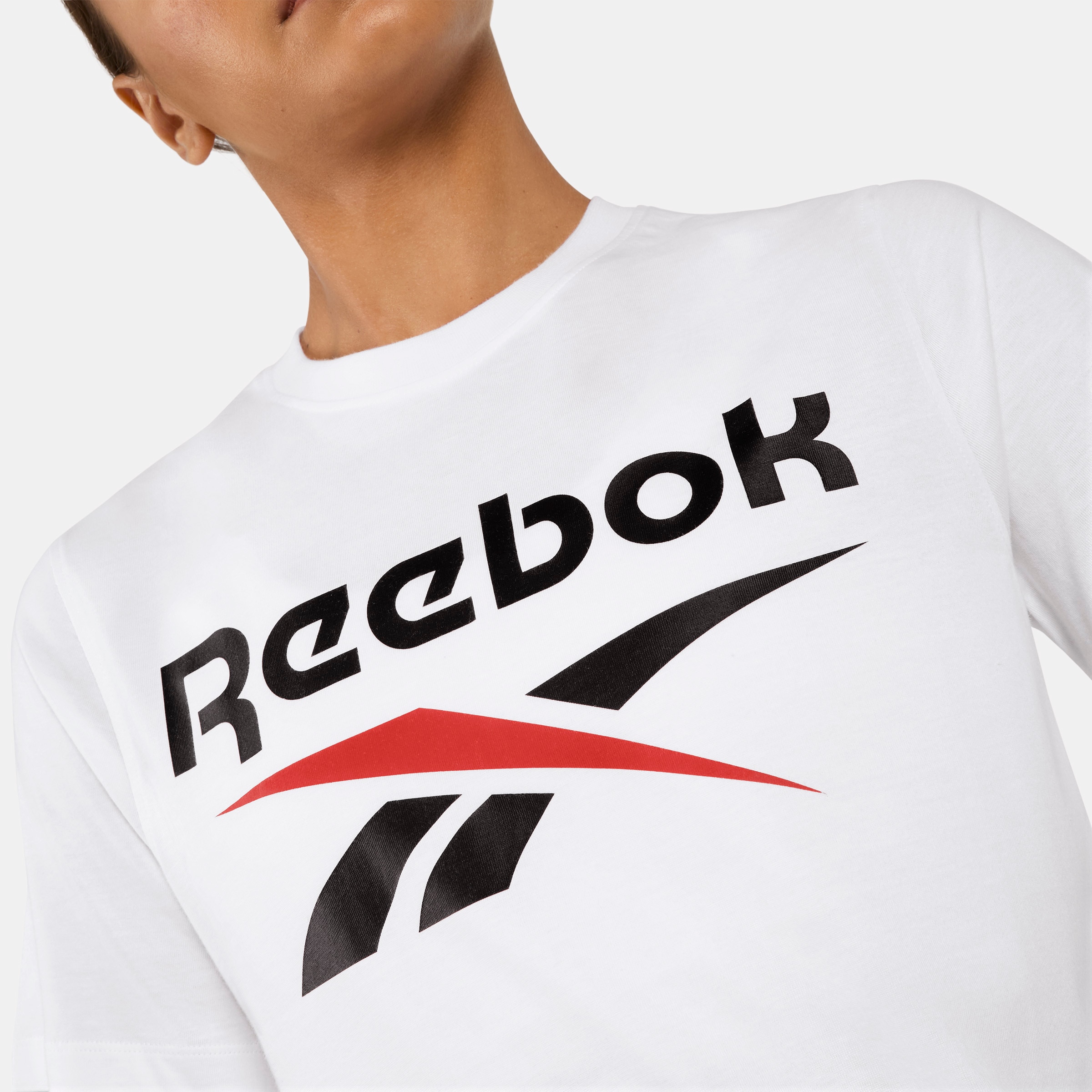 Camiseta de mujer Wren 2 Colour Logo Crew REEBOK - Blanco Blanco-4