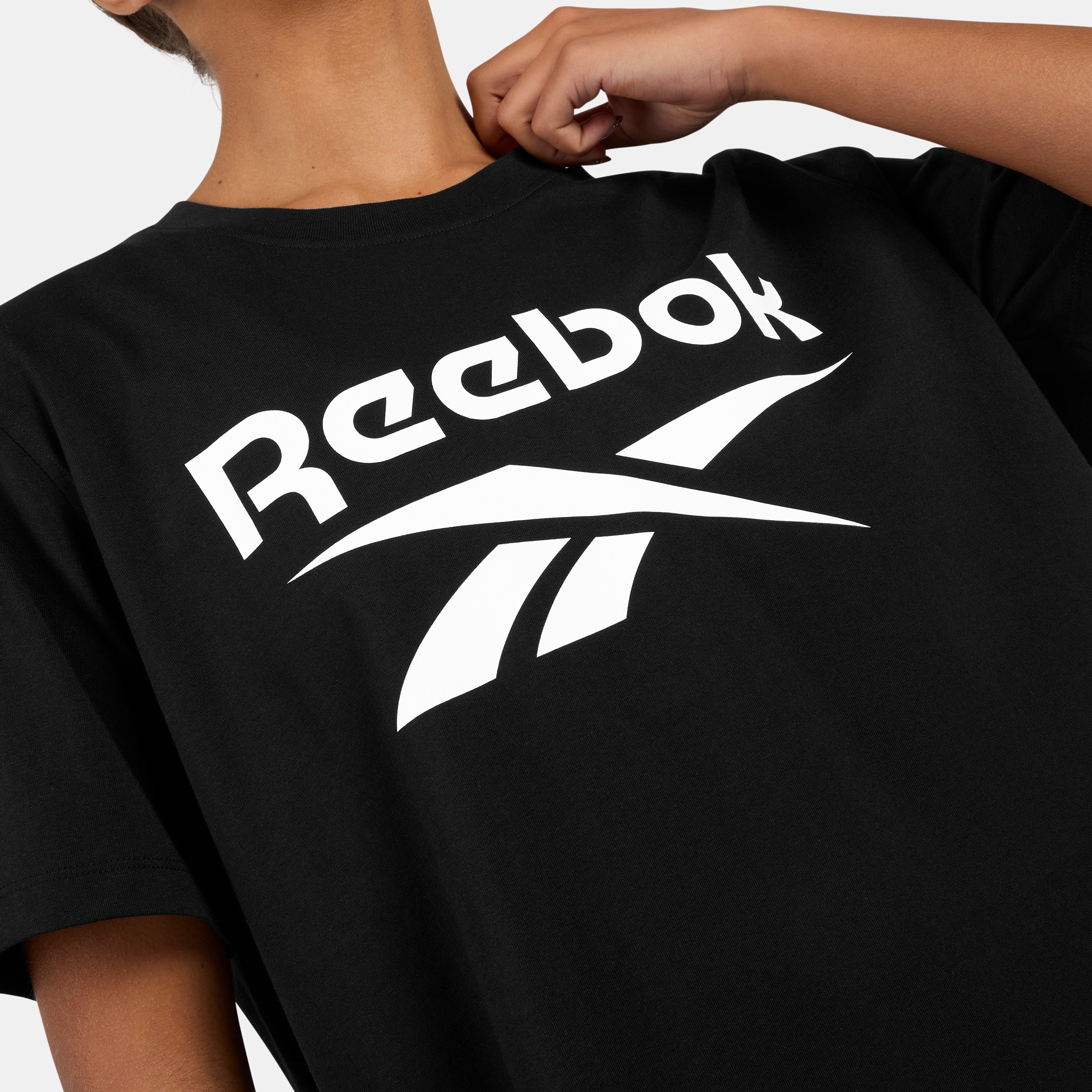 Camiseta de mujer Nova Big Logo Oversized REEBOK - Negro Negro-4