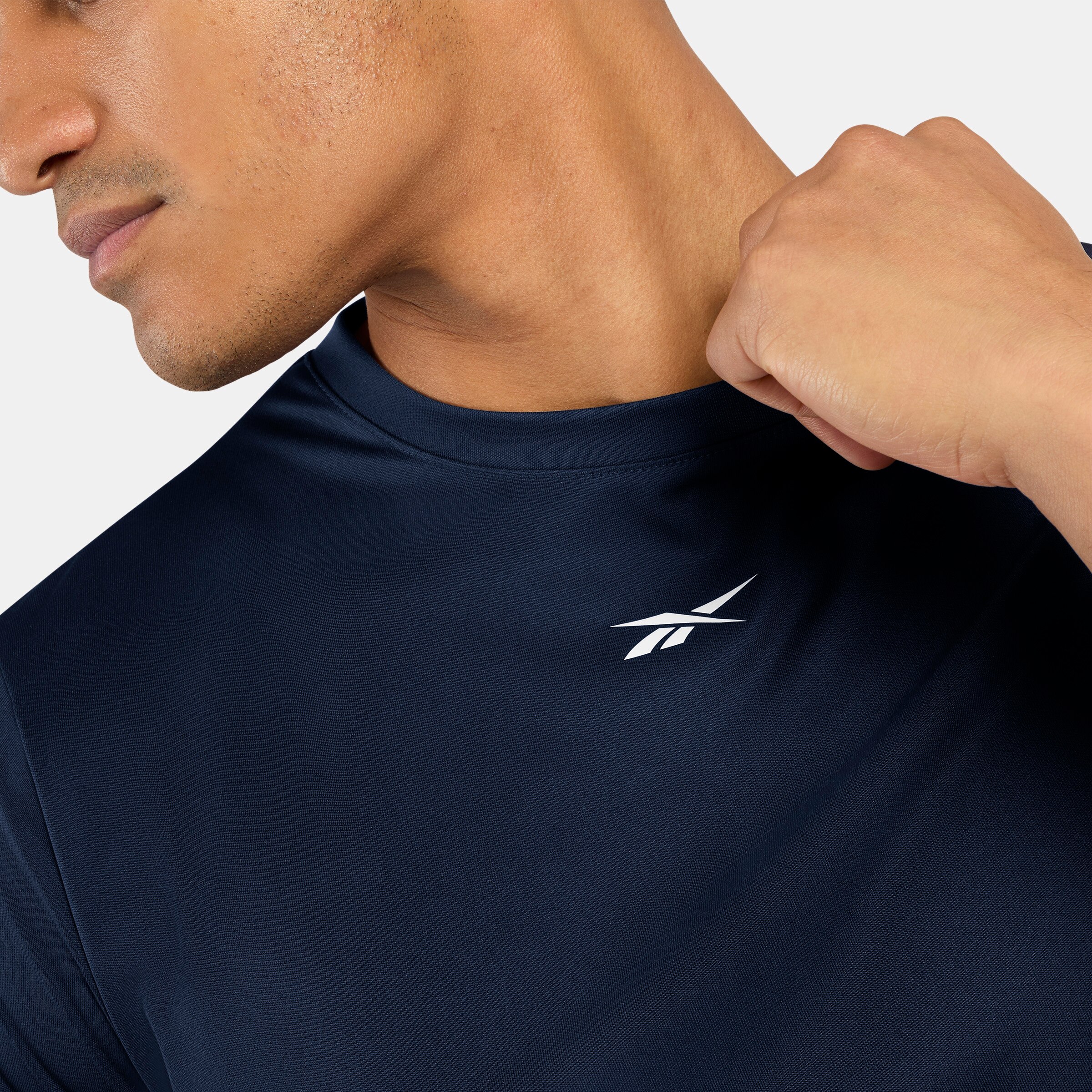 Camiseta fitness de hombre Id Train Ss Tech Tee REEBOK - Azul Azul-4