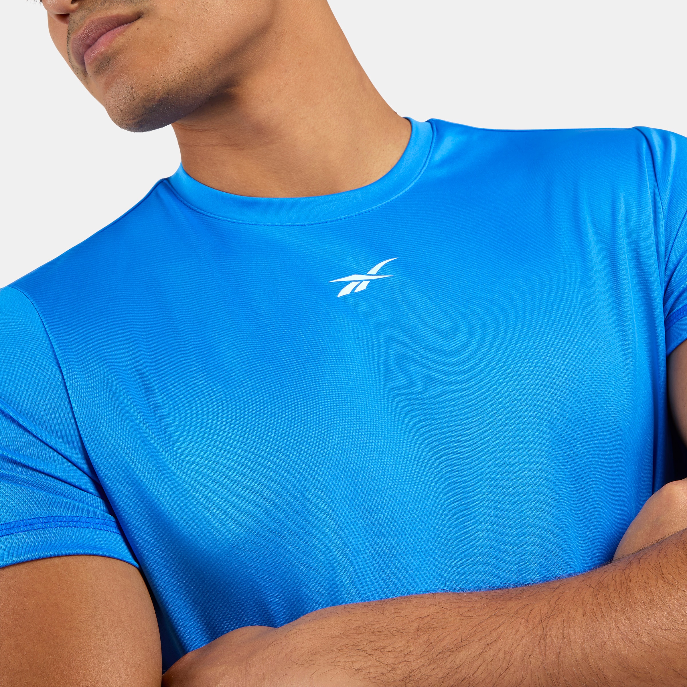 Camiseta fitness de hombre ID Train SS Tech REEBOK - Azul Azul-4