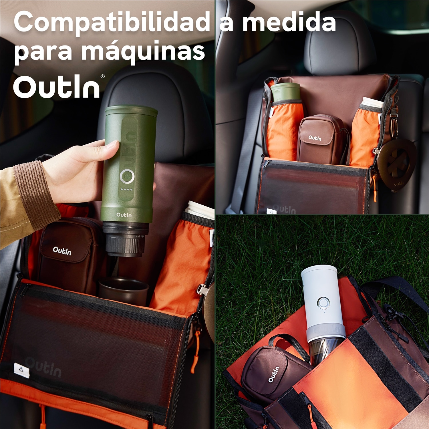Imagen 2 de Bandolera Outin Flex Messenger resistente al agua - Marrón Marrón
