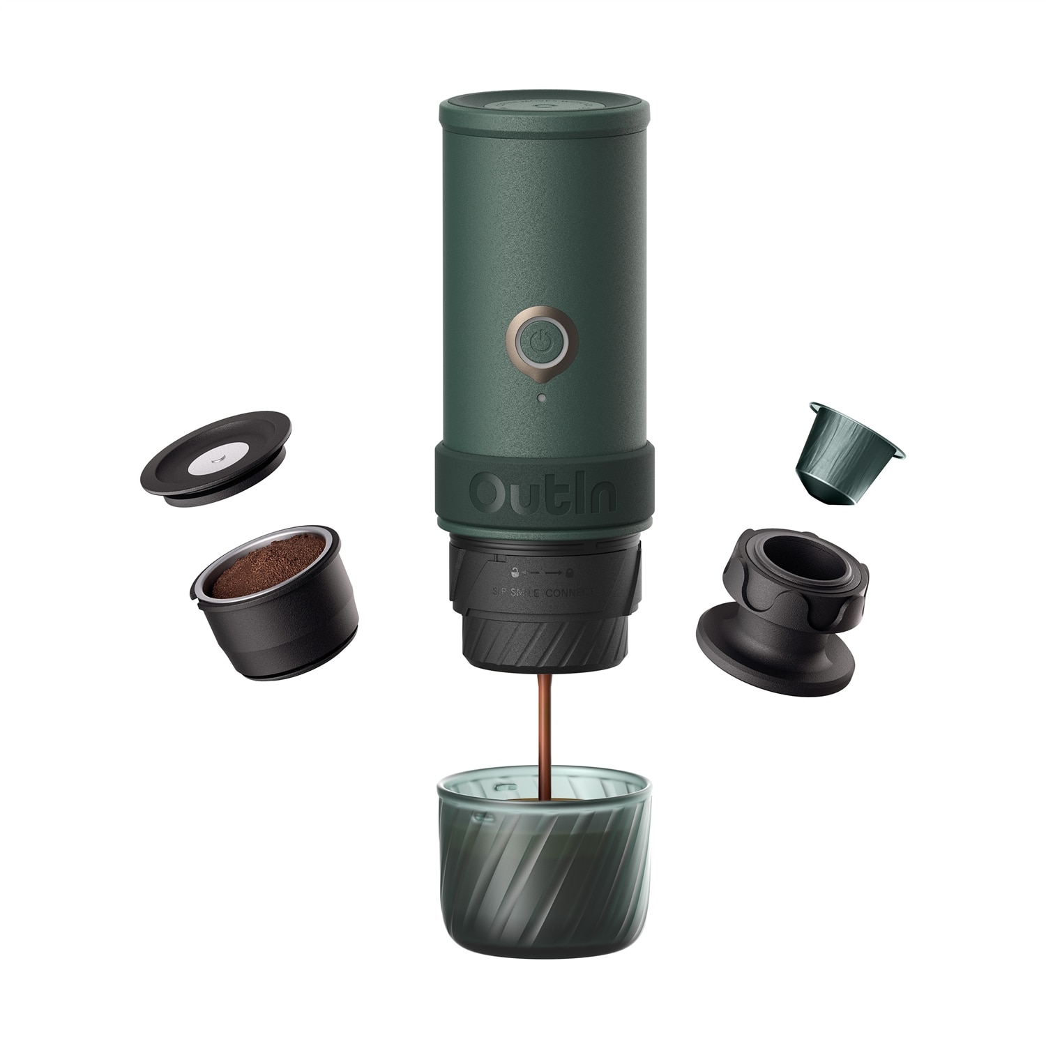Imagen 1 de Cafetera espresso portátil Outin Mino Verde