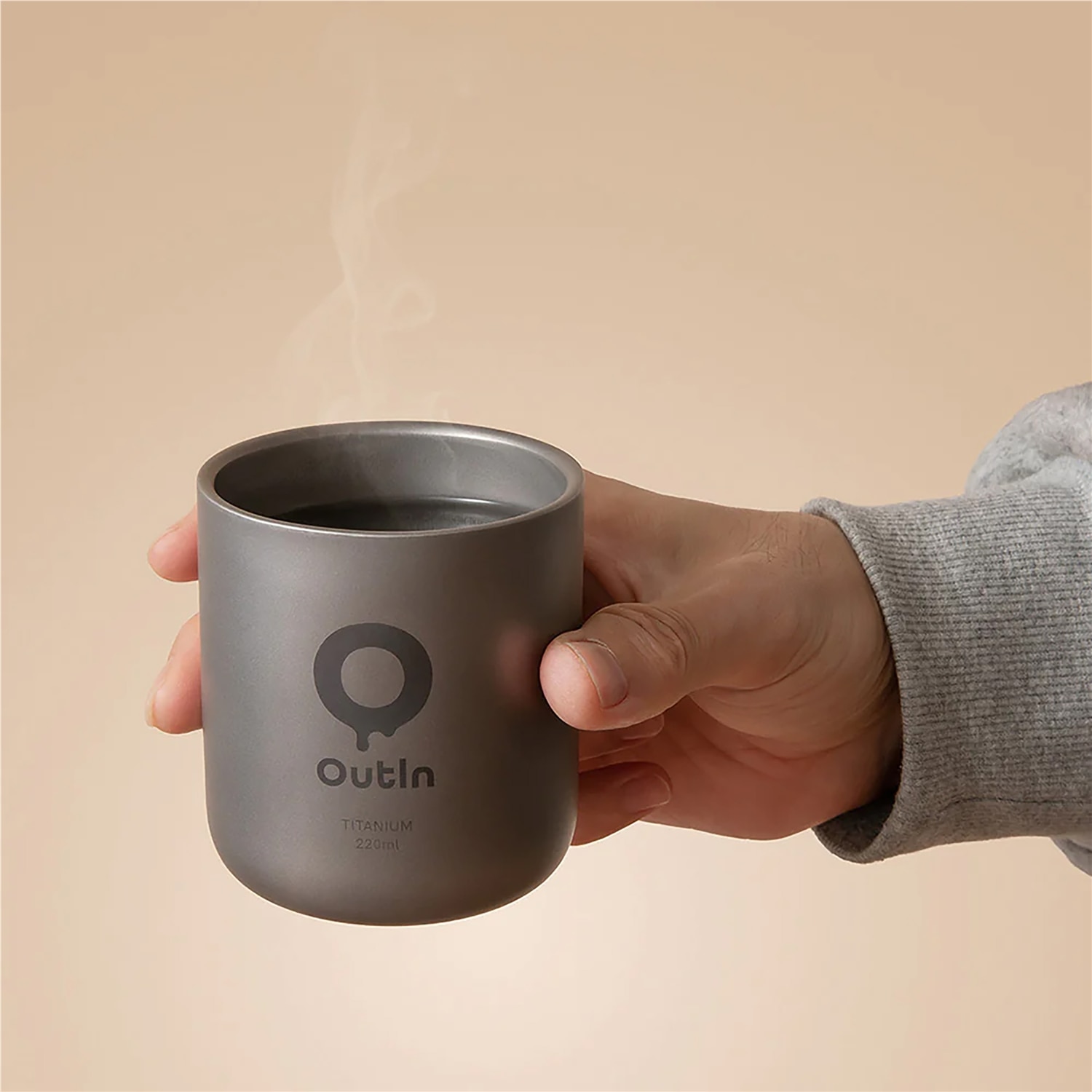 Imagen 2 de Taza de titanio Outin - Negro Negro