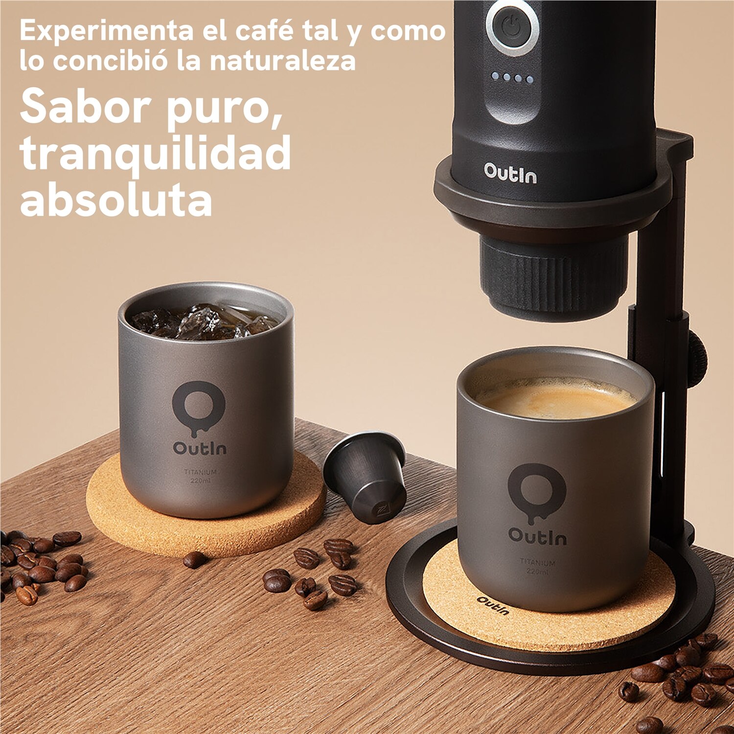 Imagen 4 de Taza de titanio Outin - Negro Negro