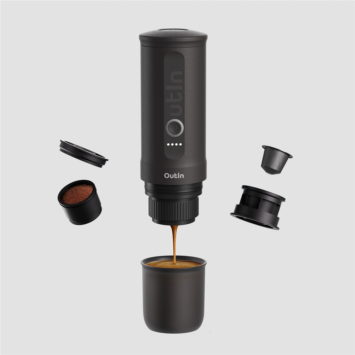 Imagen 1 de Cafetera espresso portátil Outin Nano Gris