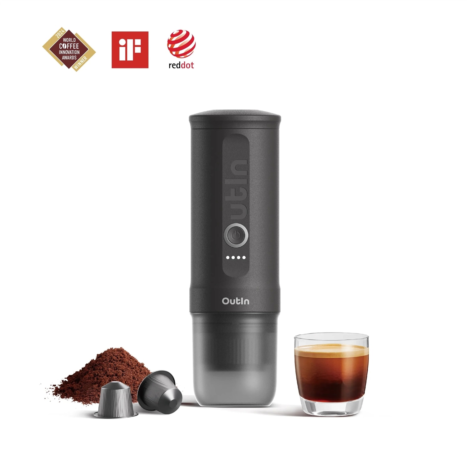 Imagen 4 de Cafetera espresso portátil Outin Nano - Gris Gris