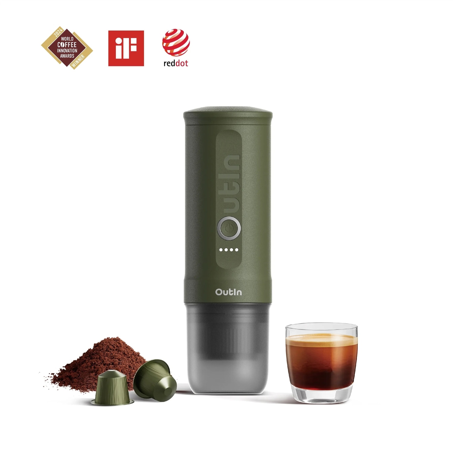 Imagen 4 de Cafetera espresso portátil Outin Nano - Verde Verde
