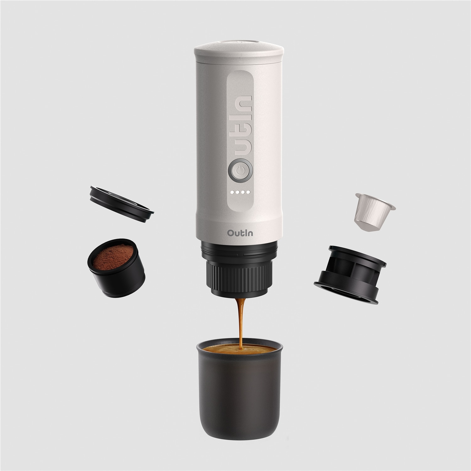 Imagen 1 de Cafetera espresso portátil Outin Nano Blanco