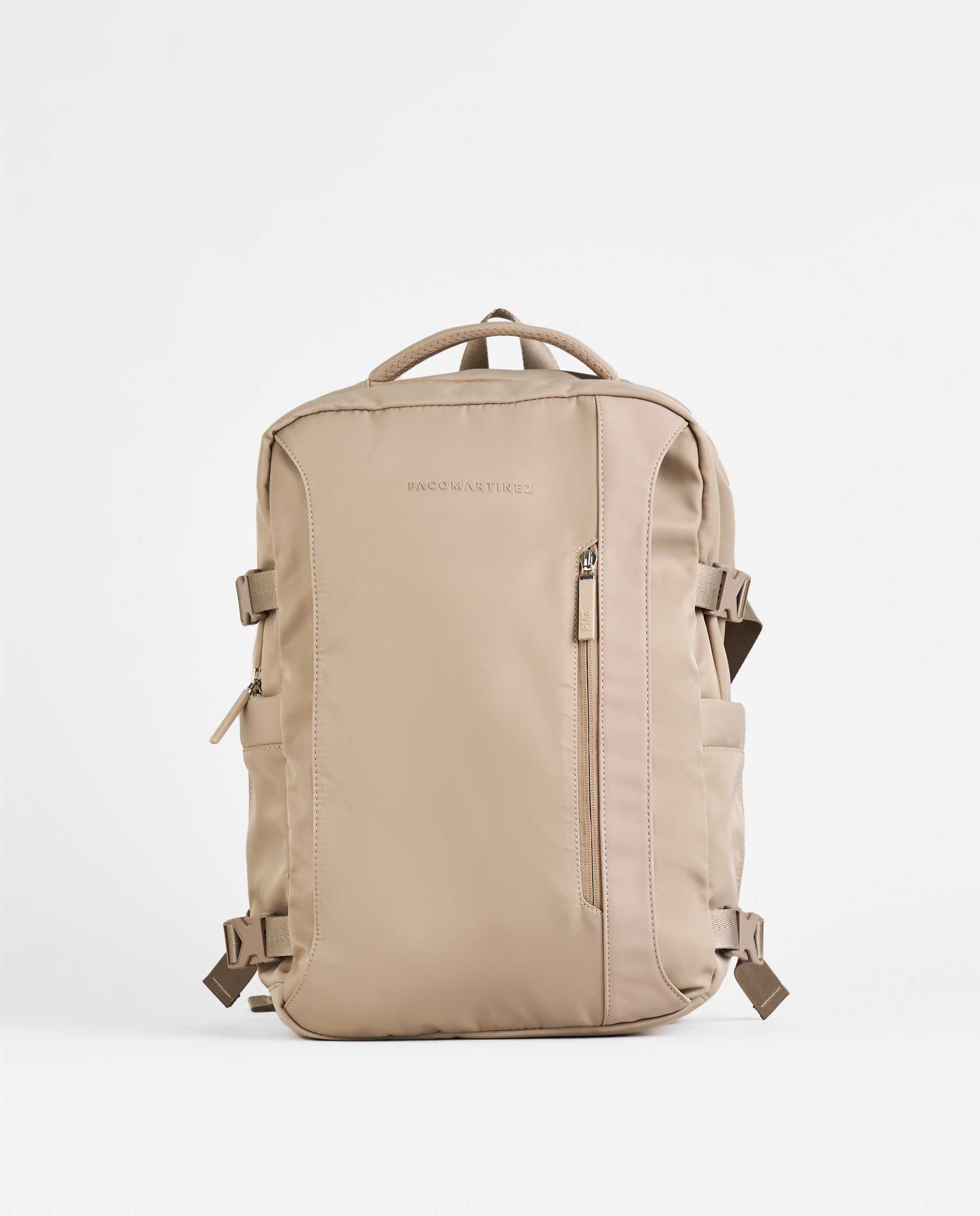 Mochila de mujer de viaje de nylon para color beige PACOMARTINEZ El Corte Ingles