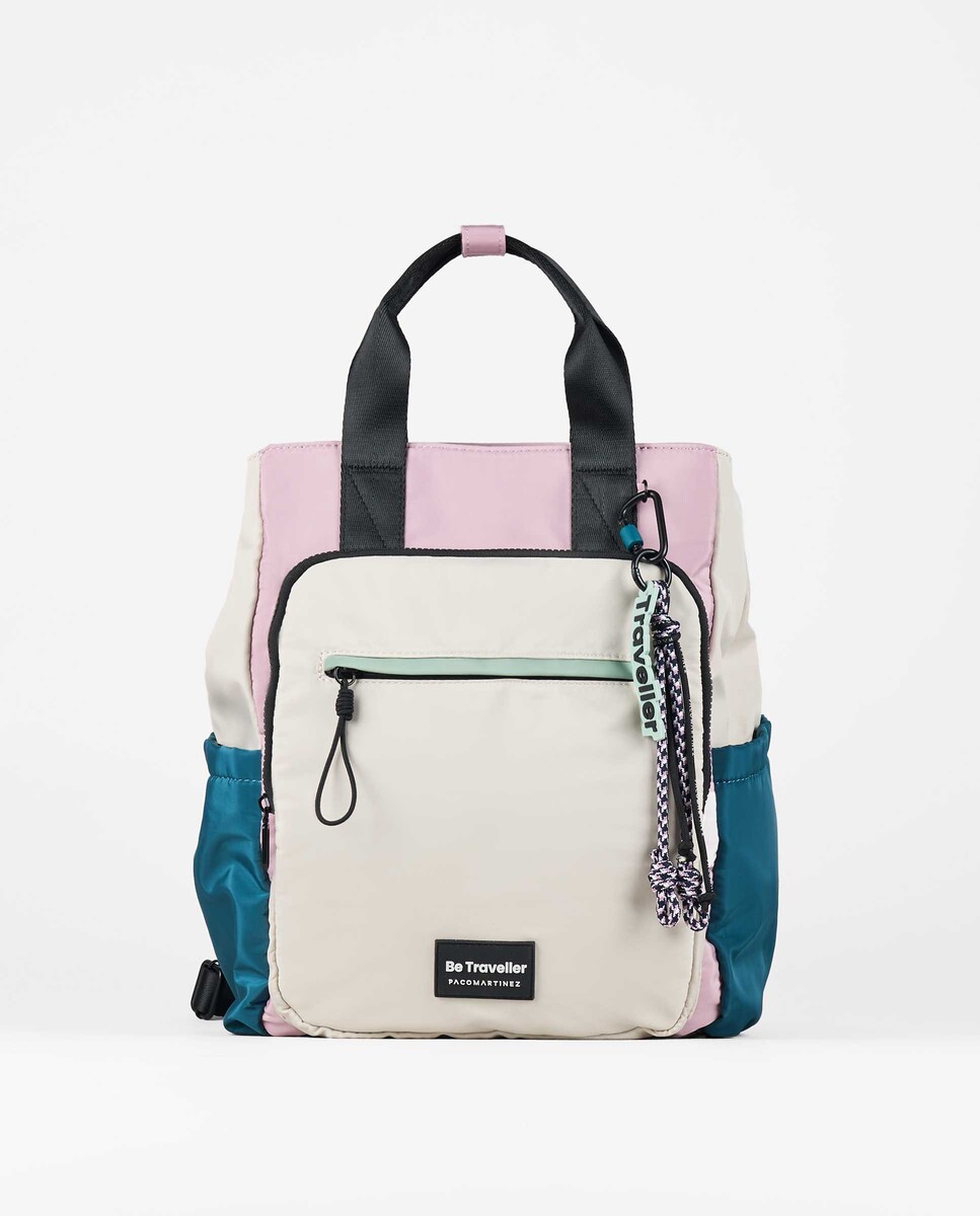 Mochila de mujer de nylon para portátil multicolor · PACOMARTINEZ