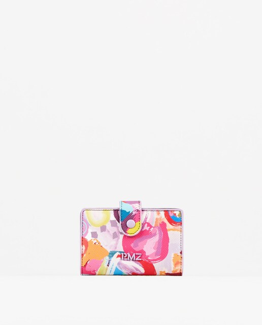Imagen 0 de Tarjetero de mujer con estampado Love multicolor
