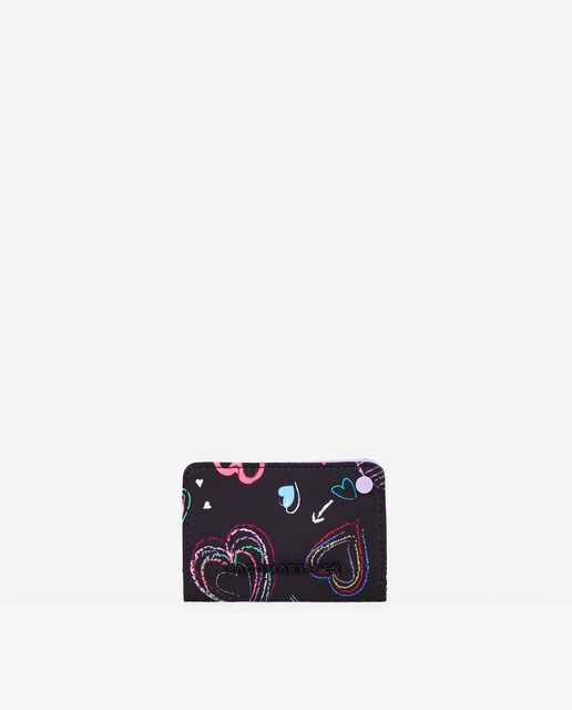 Imagen 0 de Tarjetero de mujer de nylon con estampado multicolor