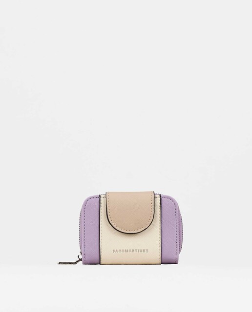 Imagen 0 de Tarjetero de mujer de fundas con textura bicolor