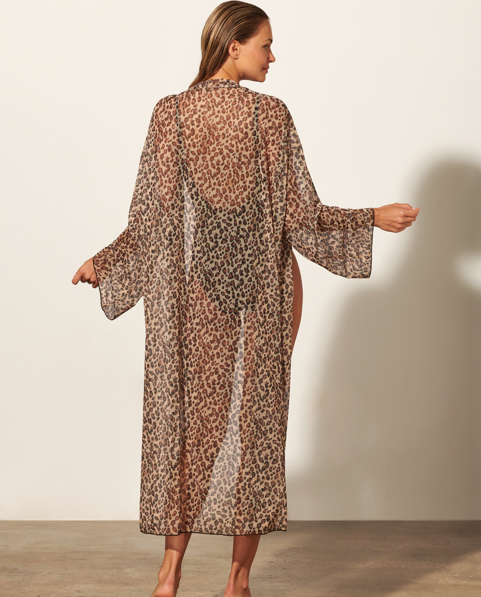 Caftan de playa - Basmar - Beige/Marrón Beige/Marrón-2