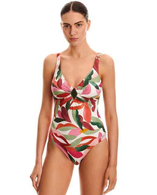 Imagen 0 de Bañador de mujer control soft con copa interior y tirante regulable