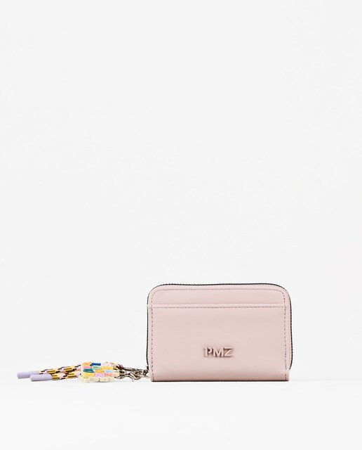 Imagen 0 de Monedero de mujer mediano de nylon color rosa pastel