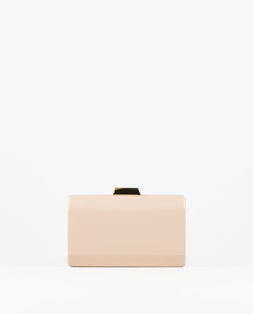 Imagen 0 de Bolso de fiesta efecto charol color nude