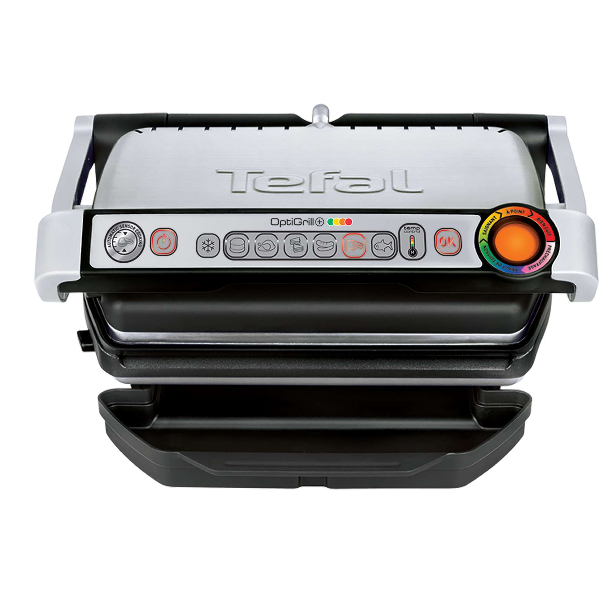 Tefal - Parrilla inteligente Tefal Optigril GC712 control de temperatura y 6 programas de cocción.