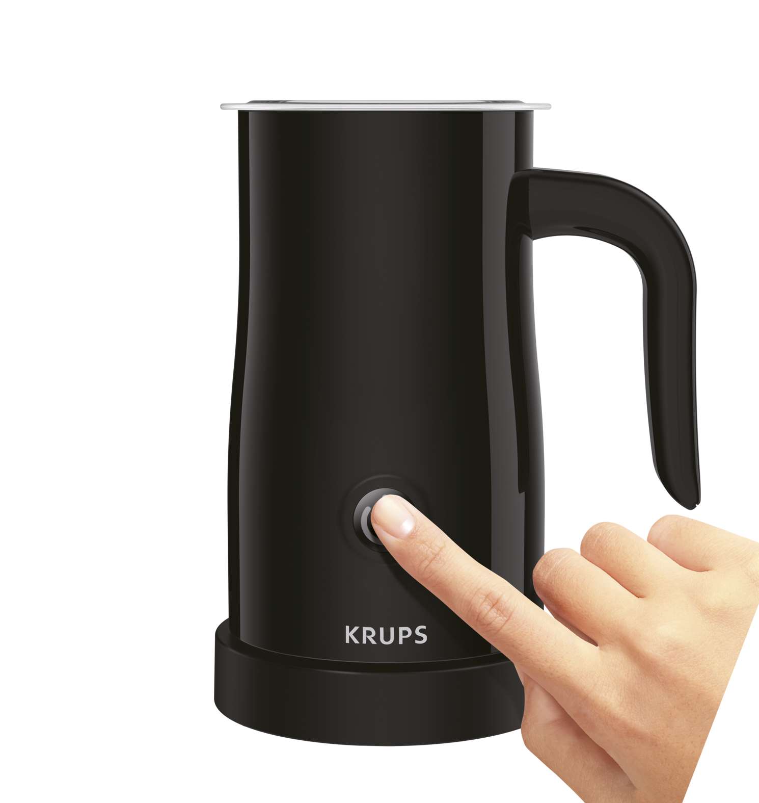 Espumador de leche eléctrico Krups XL1008 para cappuccino y bebidas con leche caliente - Negro Negro-4