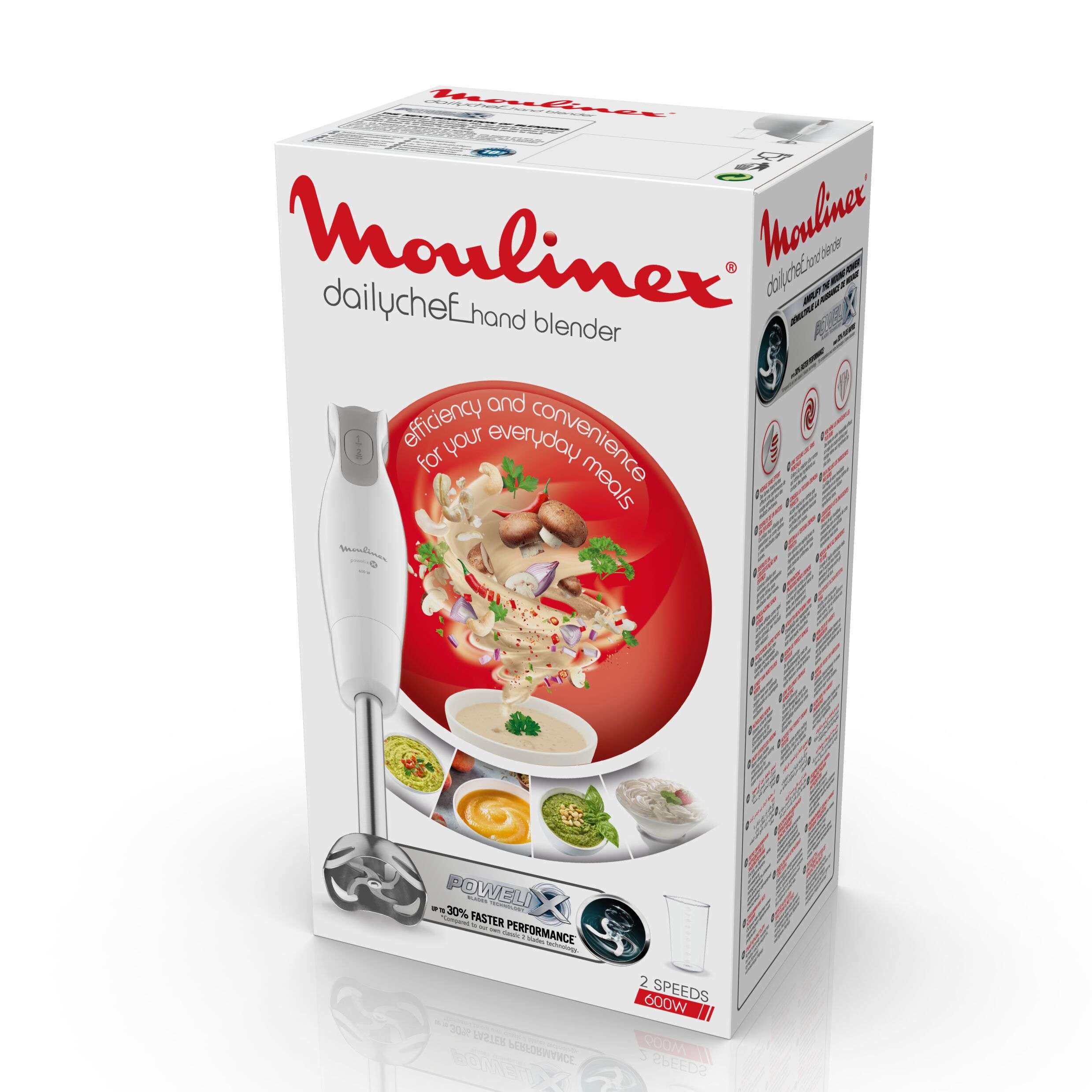 Batidora de mano Moulinex DD551 DailyChef con 2 velocidades - Blanco Blanco-7