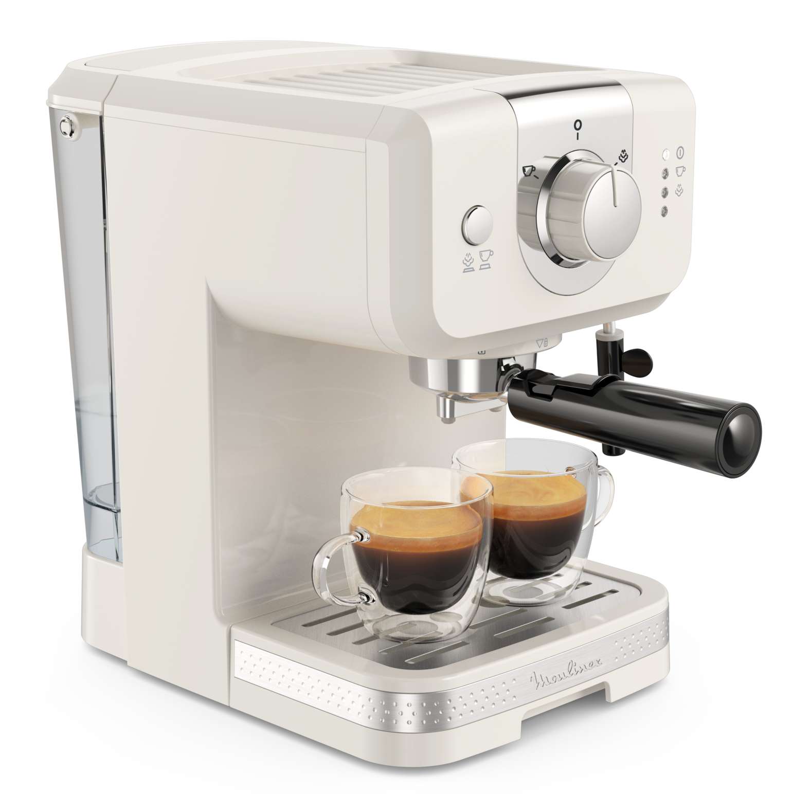 Imagen 3 de Cafetera espresso Moulinex Opio Solei XP330 Ajustes Manuales, 15 Bares - Beige Beige