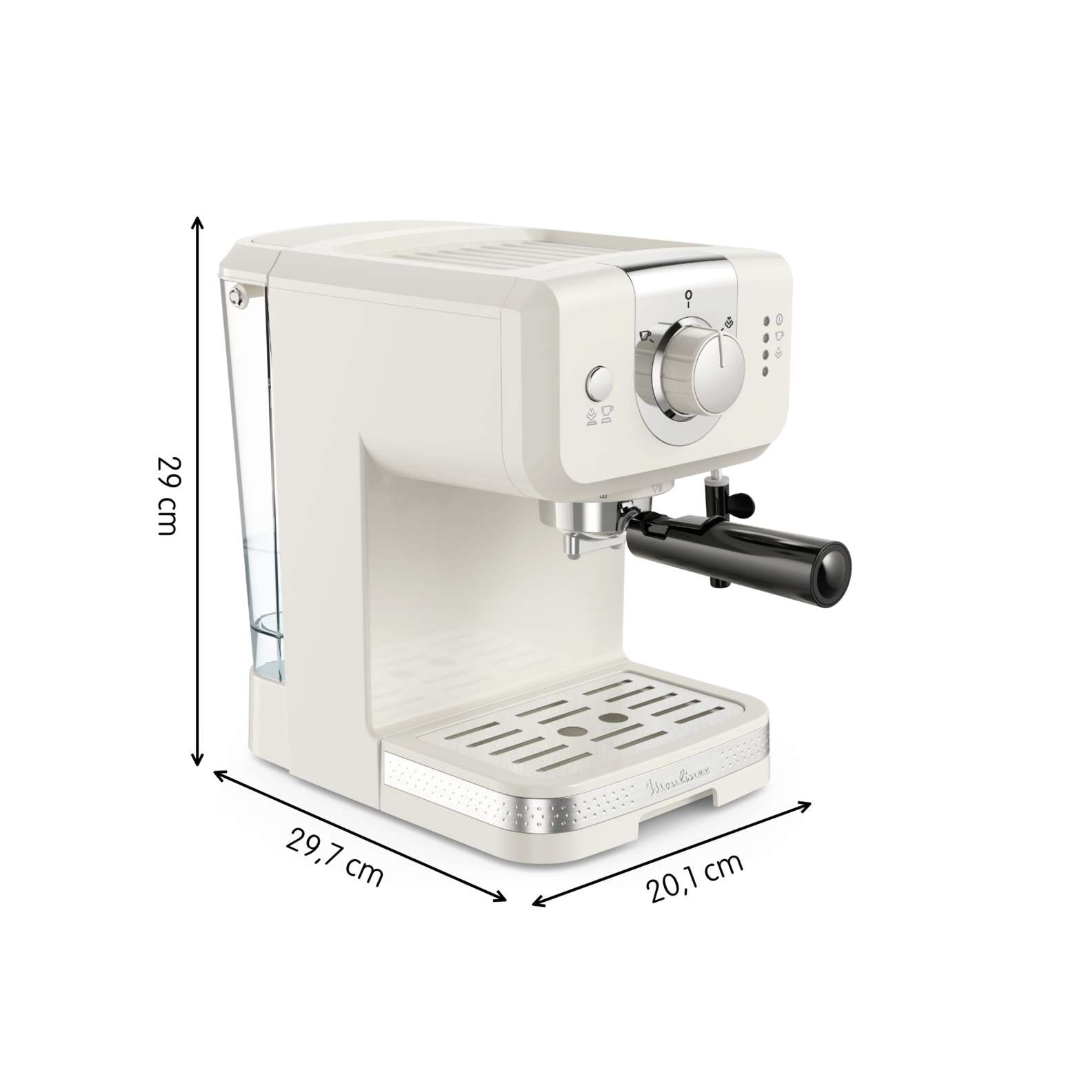 Imagen 7 de Cafetera espresso Moulinex Opio Solei XP330 Ajustes Manuales, 15 Bares - Beige Beige