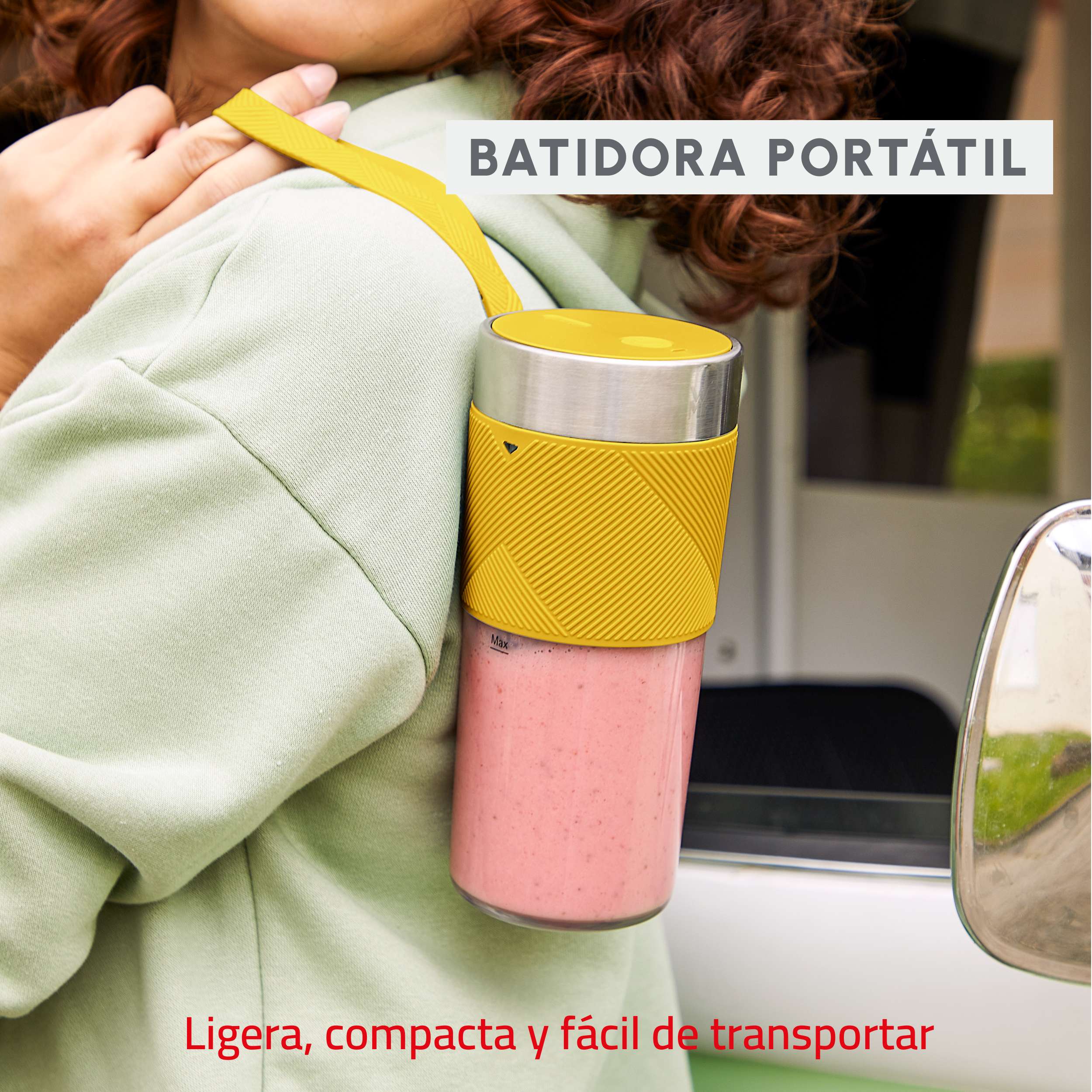 Batidora portátil USB Moulinex Lightmix 300ml hasta 11 usos por carga - Amarillo Amarillo-4