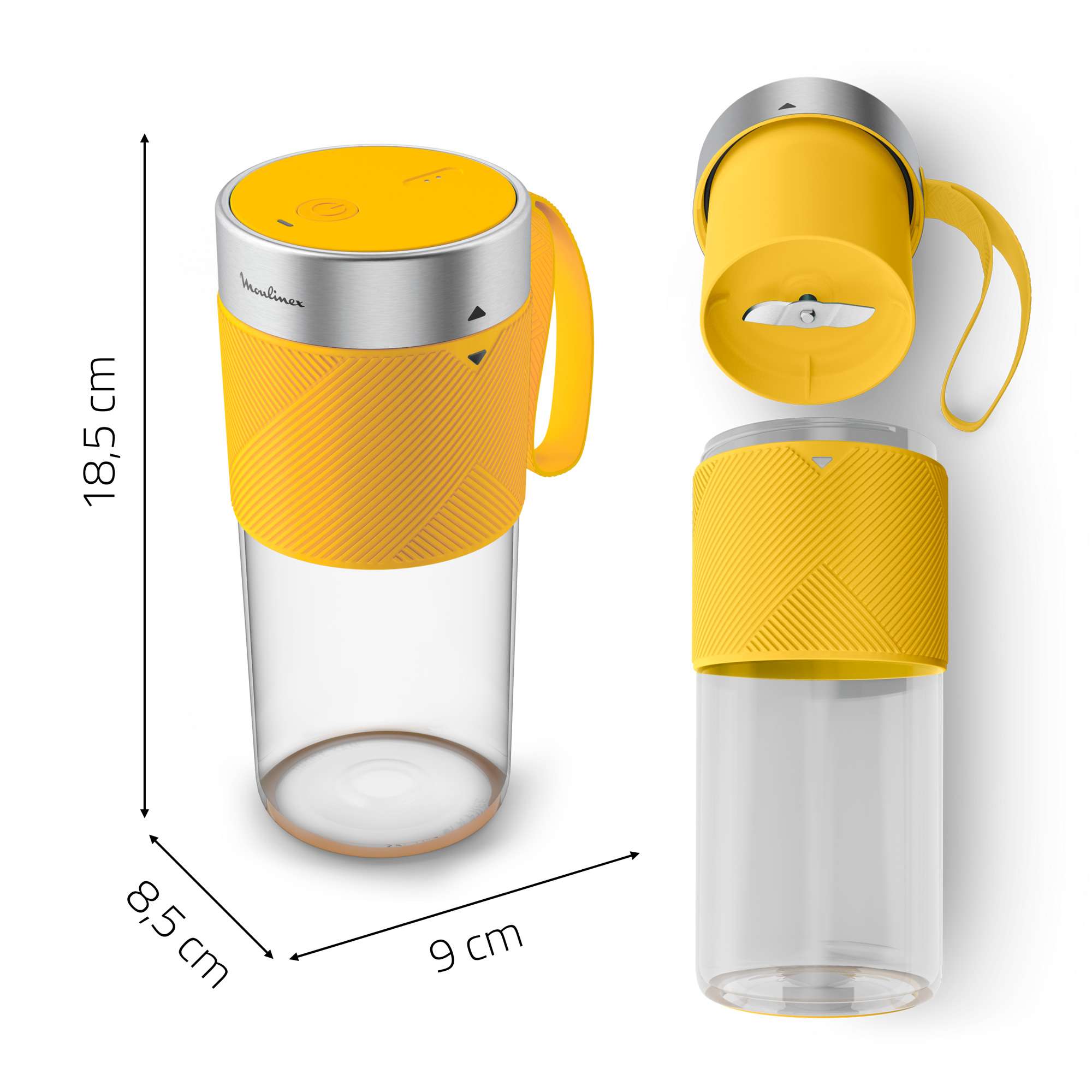 Batidora portátil USB Moulinex Lightmix 300ml hasta 11 usos por carga - Amarillo Amarillo-7