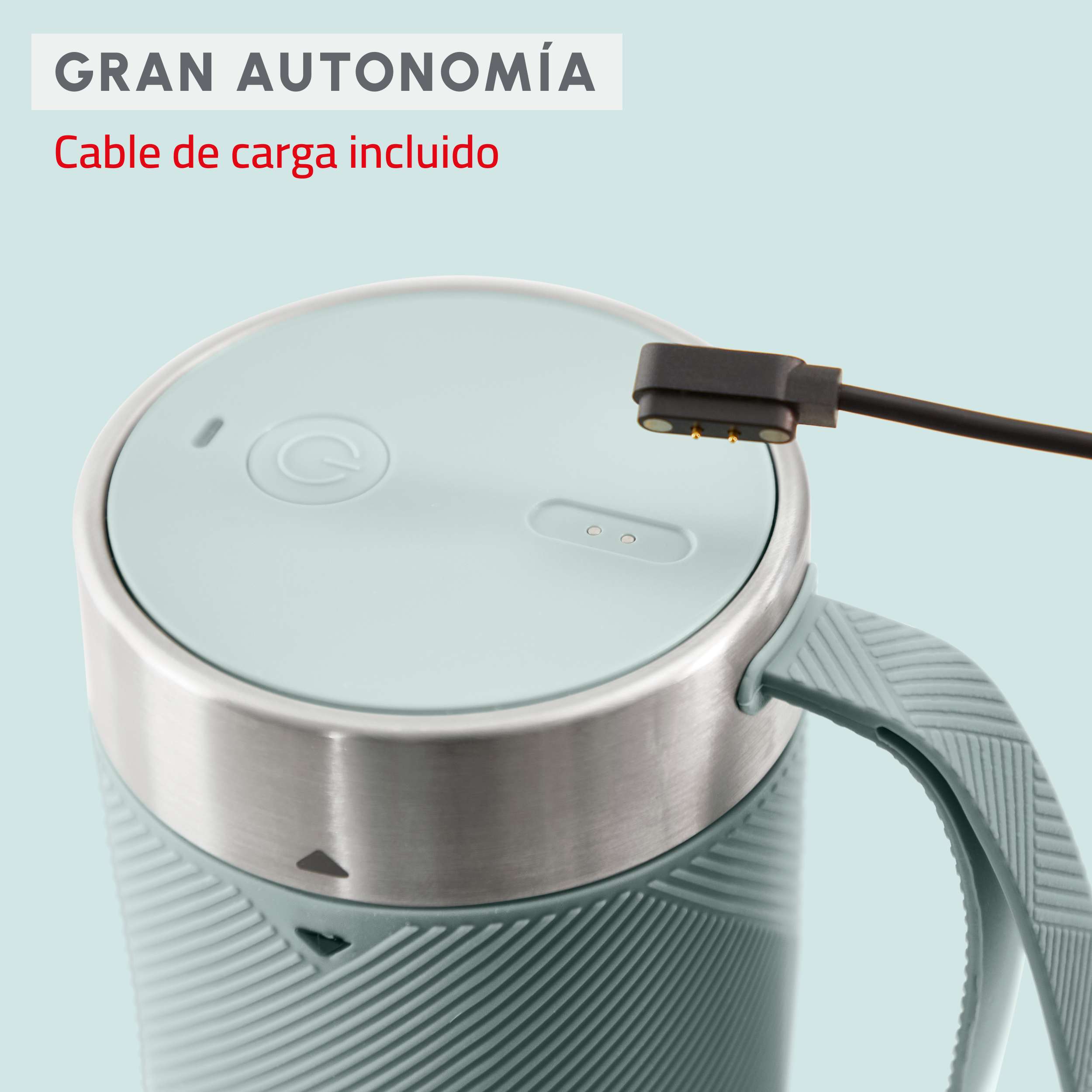 Batidora portátil USB Moulinex Lightmix 300ml hasta 11 usos por carga - Azul Azul-3