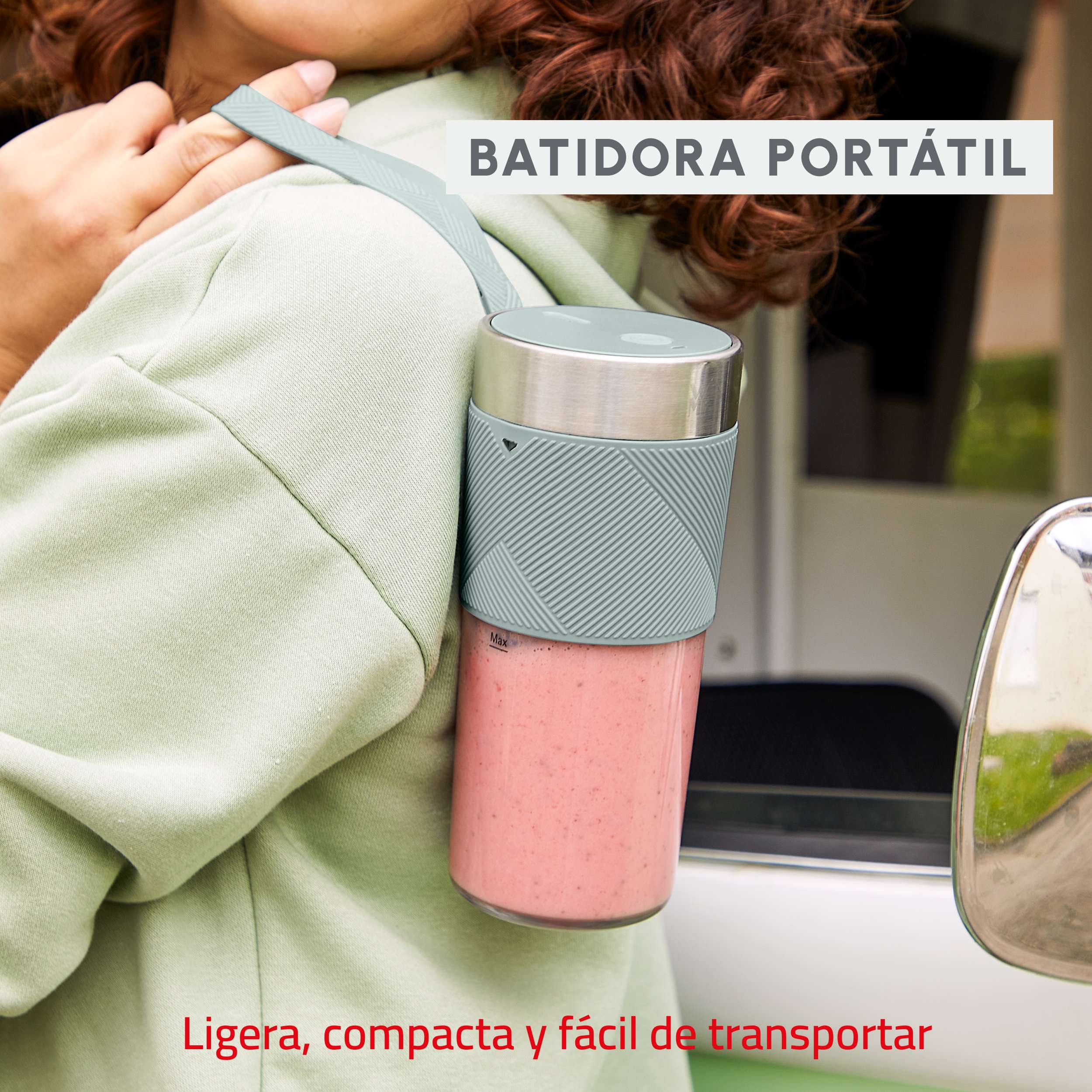 Batidora portátil USB Moulinex Lightmix 300ml hasta 11 usos por carga - Azul Azul-6