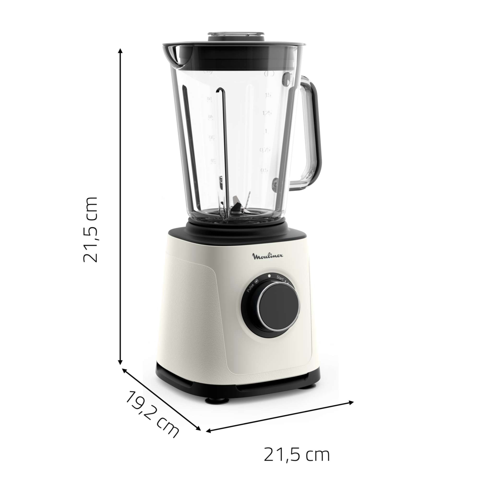 Batidora de vaso Moulinex PerfectMix Essential hasta 28 000rpm - Crema Crema-6
