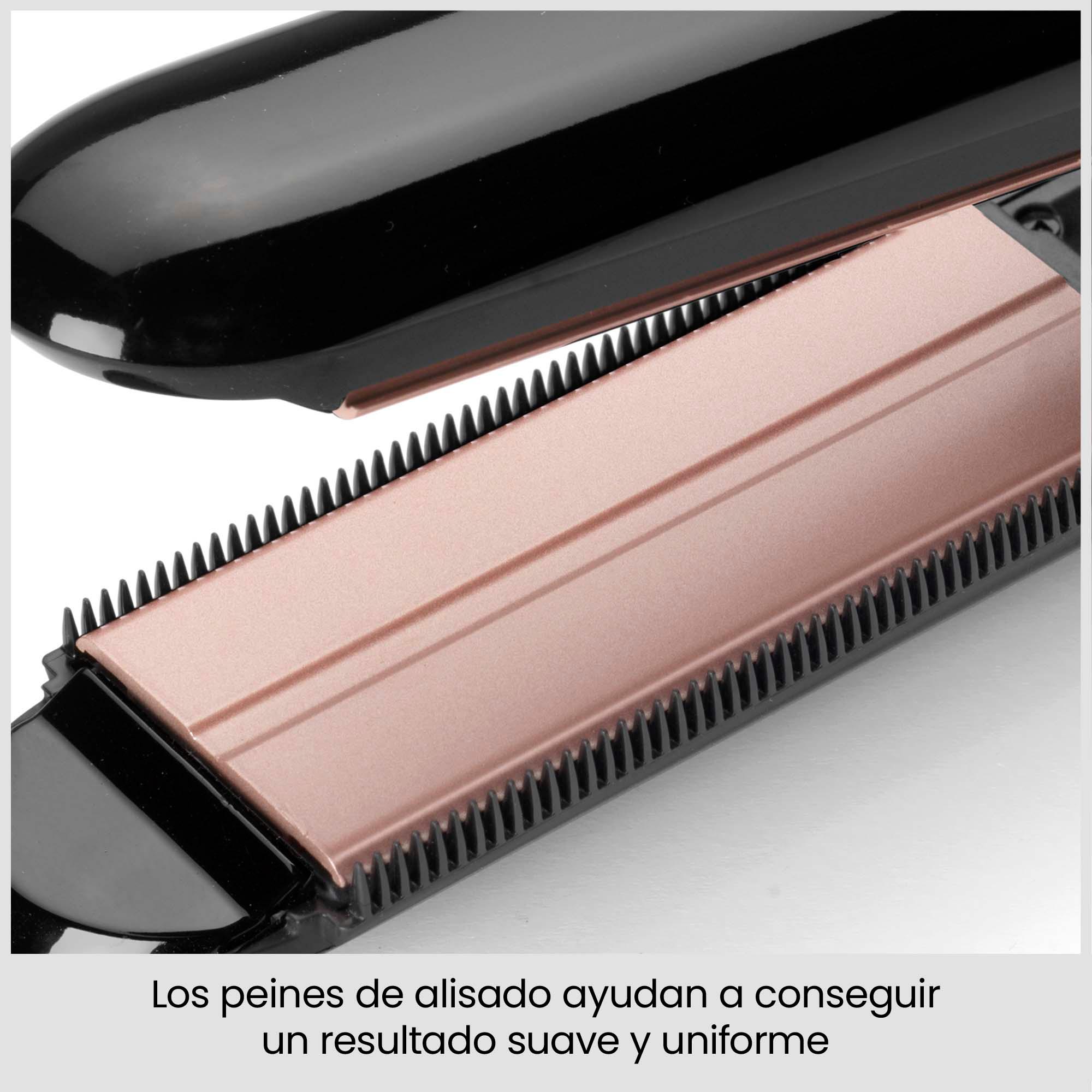 Imagen 9 de Plancha de pelo BaByliss Steam Smooth, ST493E, plancha de vapor, placas de cerámica com turmalina - Negro Negro