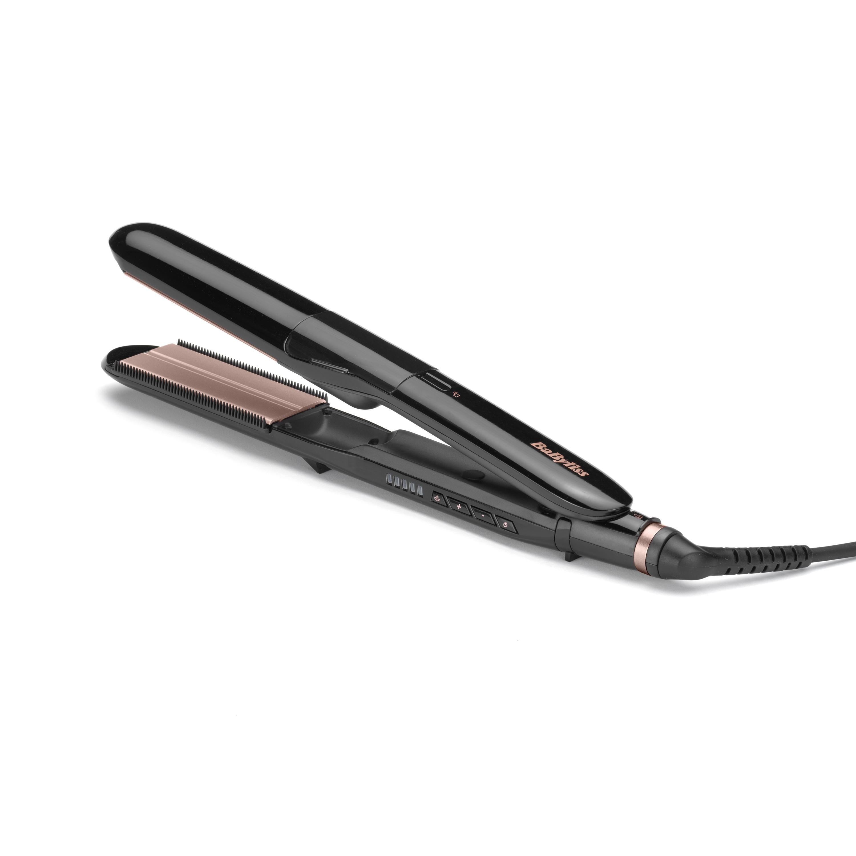 Imagen 11 de Plancha de pelo BaByliss Steam Smooth, ST493E, plancha de vapor, placas de cerámica com turmalina - Negro Negro