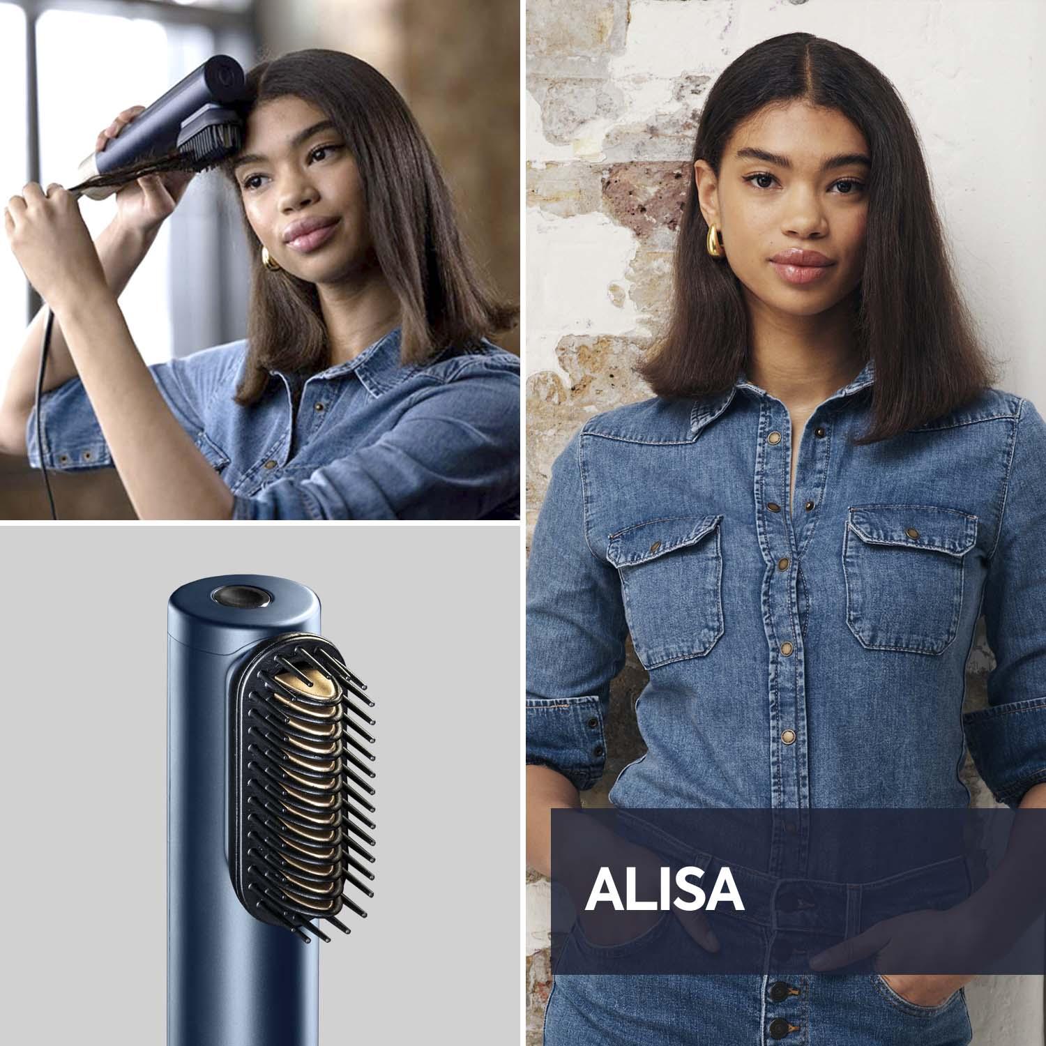 Accesorio Alisador compatible con el Air Wand de BaByliss - Negro Negro-2
