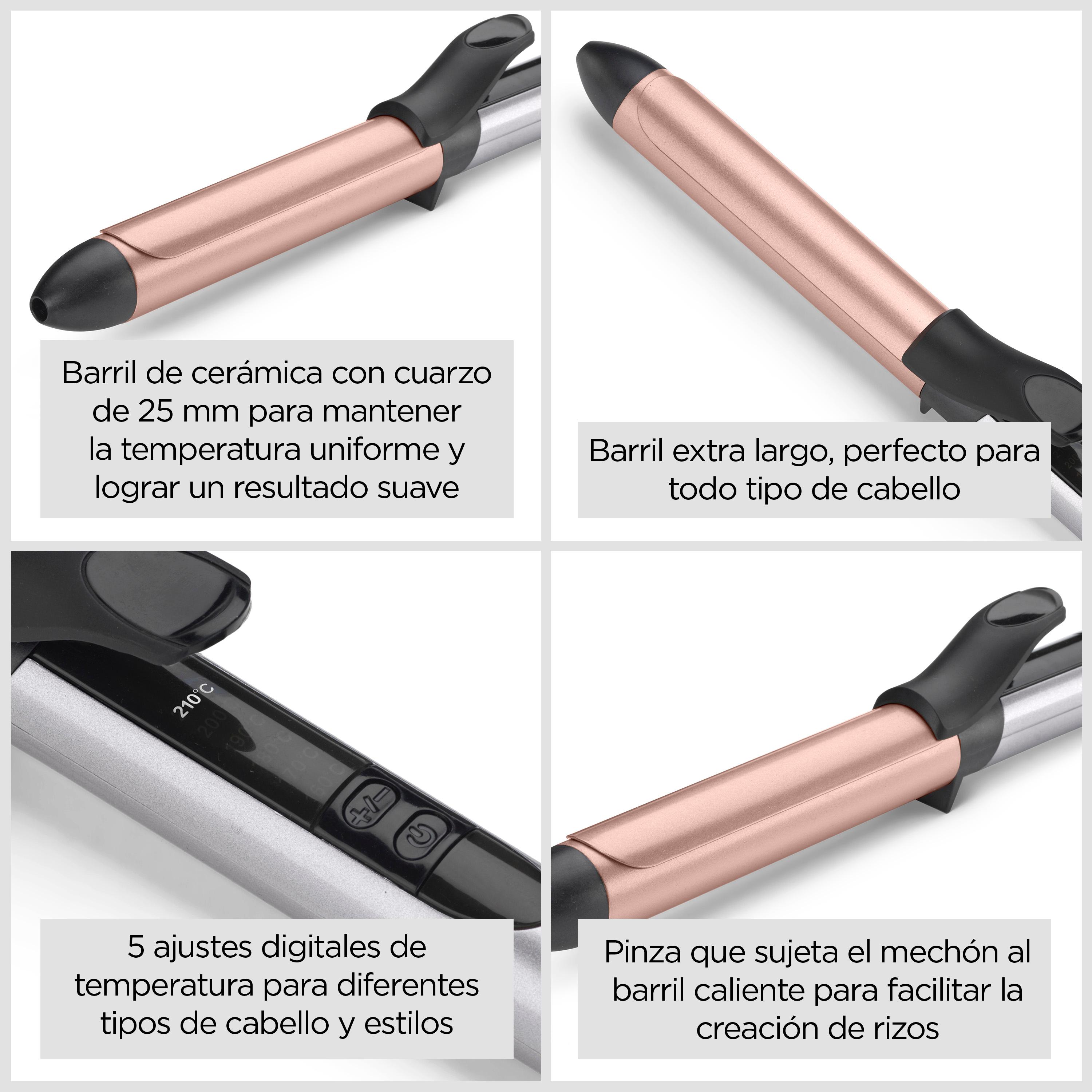 Imagen 3 de BaByliss Tenacilla Cosmos 25 mm - C263E - Gris claro Gris claro