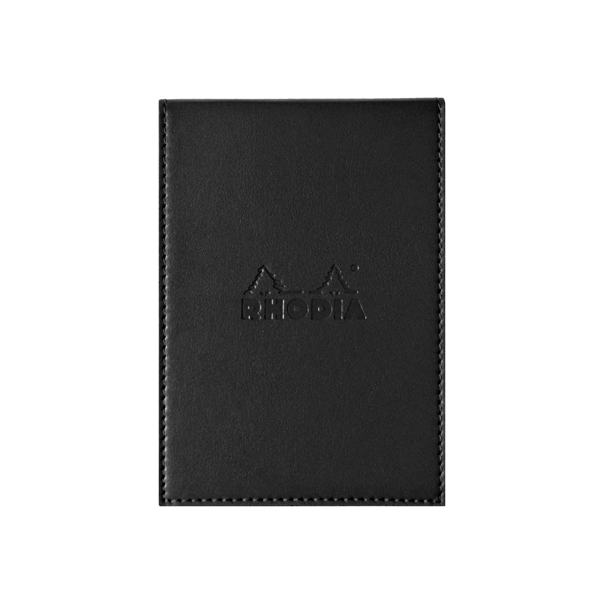 Funda porta-bloc + bloc - Rhodia 118129C - Cuadricula (5x5mm) - 9,5 x 13 + bloc N°12.