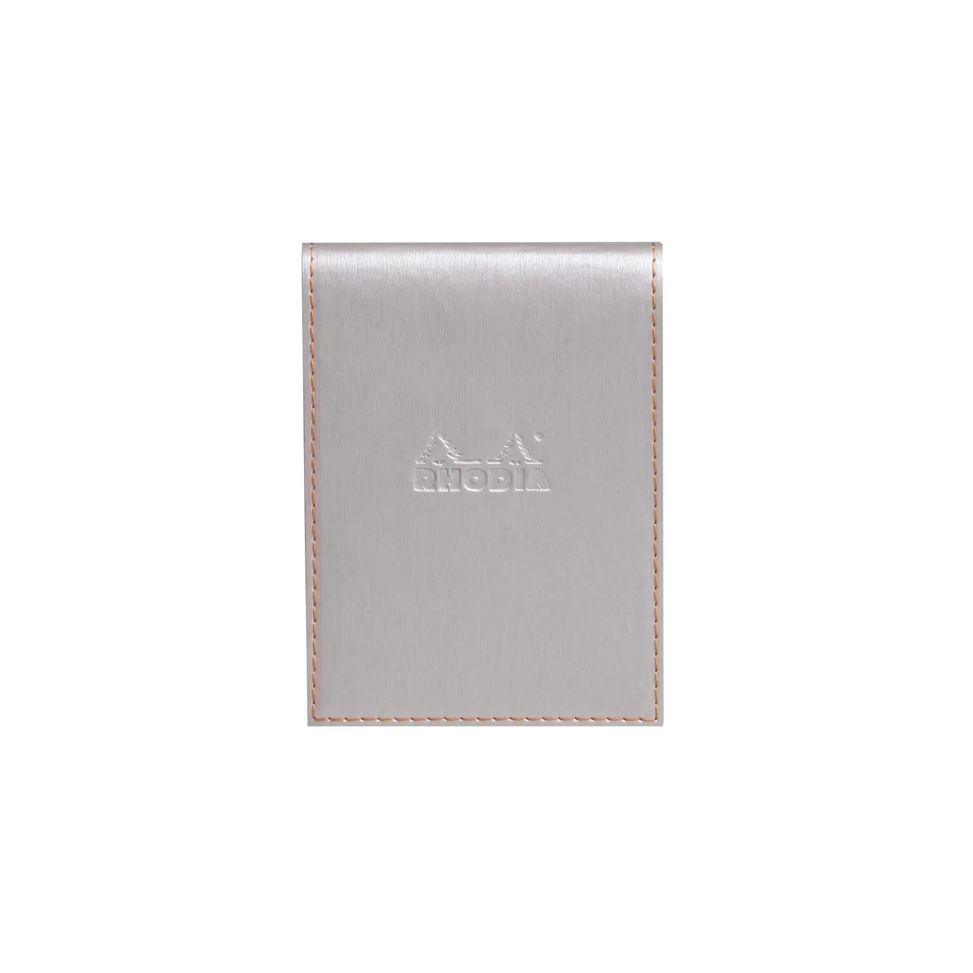 Funda porta-bloc + bloc - Rhodia 128101C - Cuadricula (5x5mm) - 9,5 x 13 + bloc N°12.