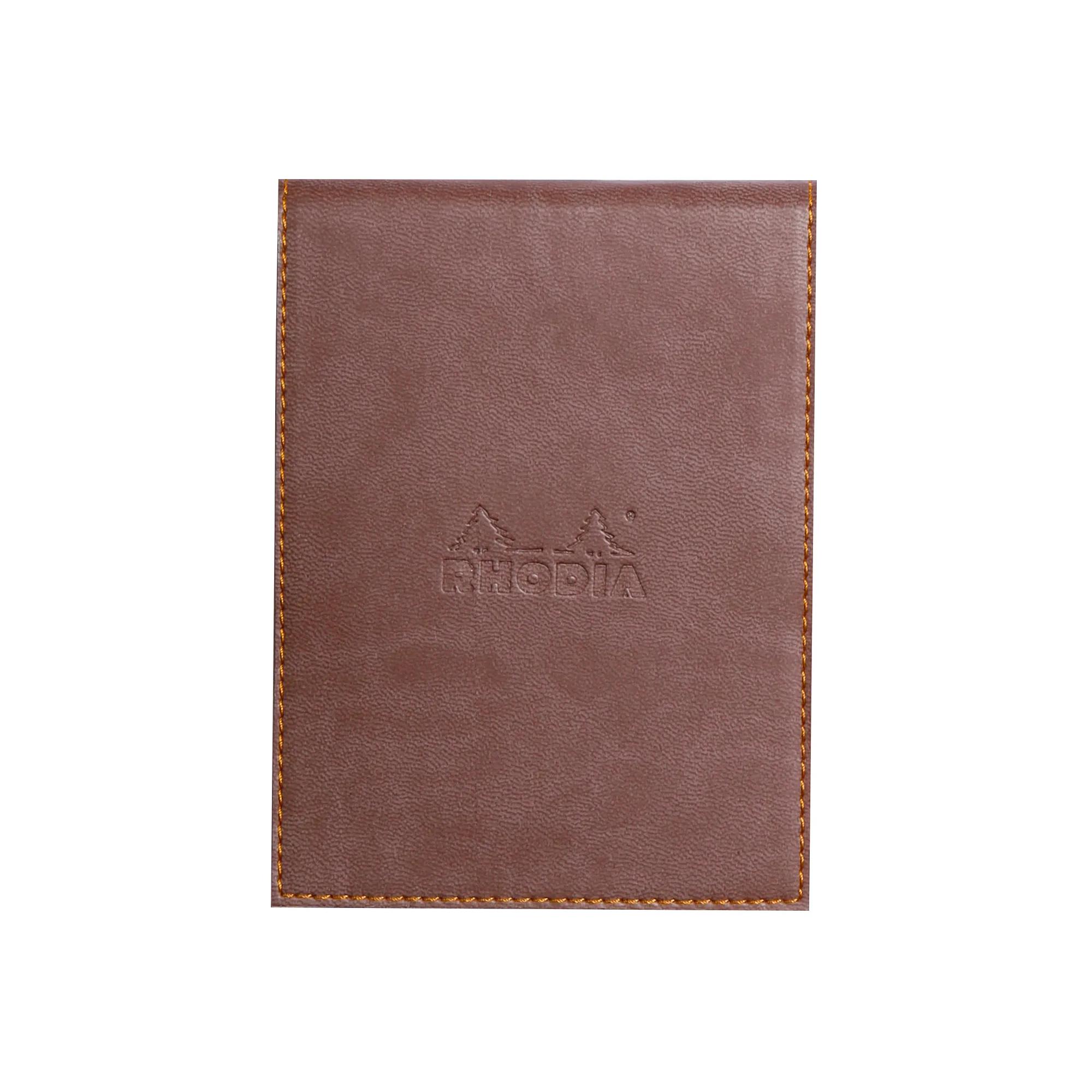 Funda porta-bloc + bloc - Rhodia 128103C - Cuadricula (5x5mm) - 9,5 x 13 + bloc N°12.