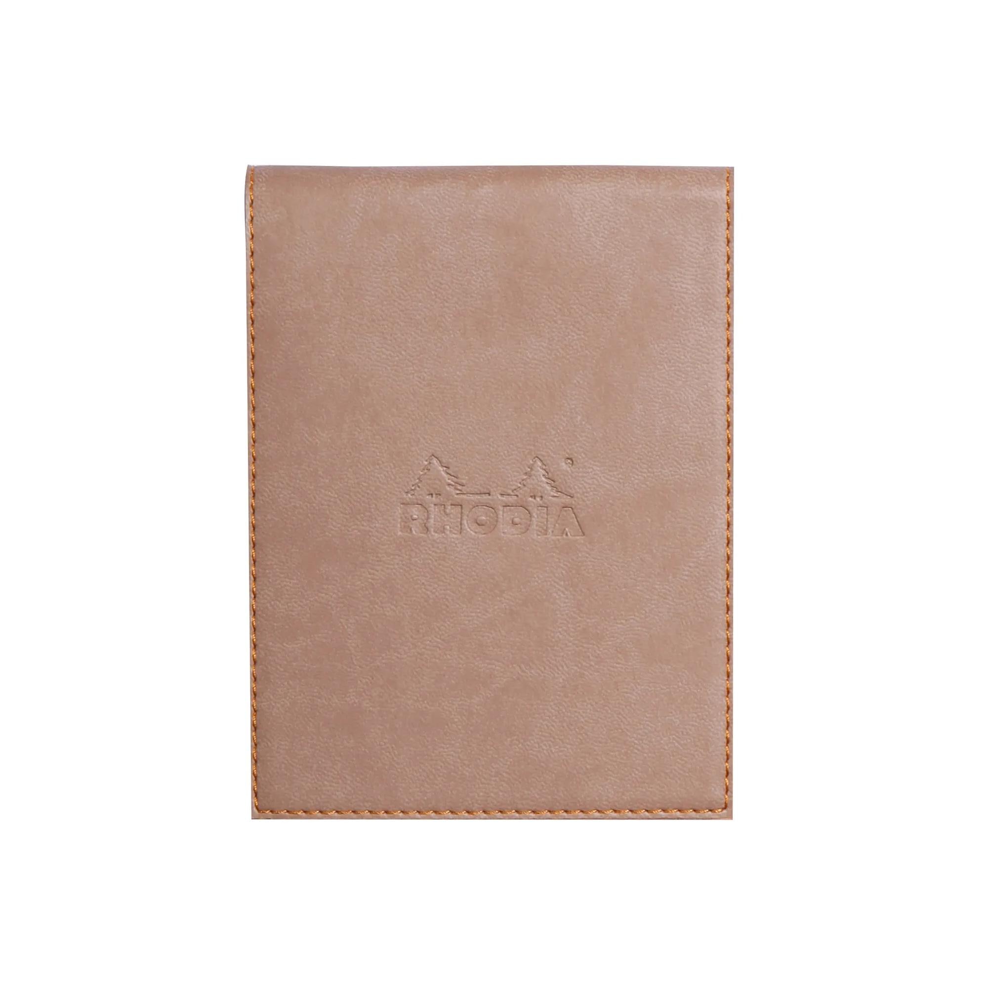 Funda porta-bloc + bloc - Rhodia 128104C - Cuadricula (5x5mm) - 9,5 x 13 + bloc N°12.