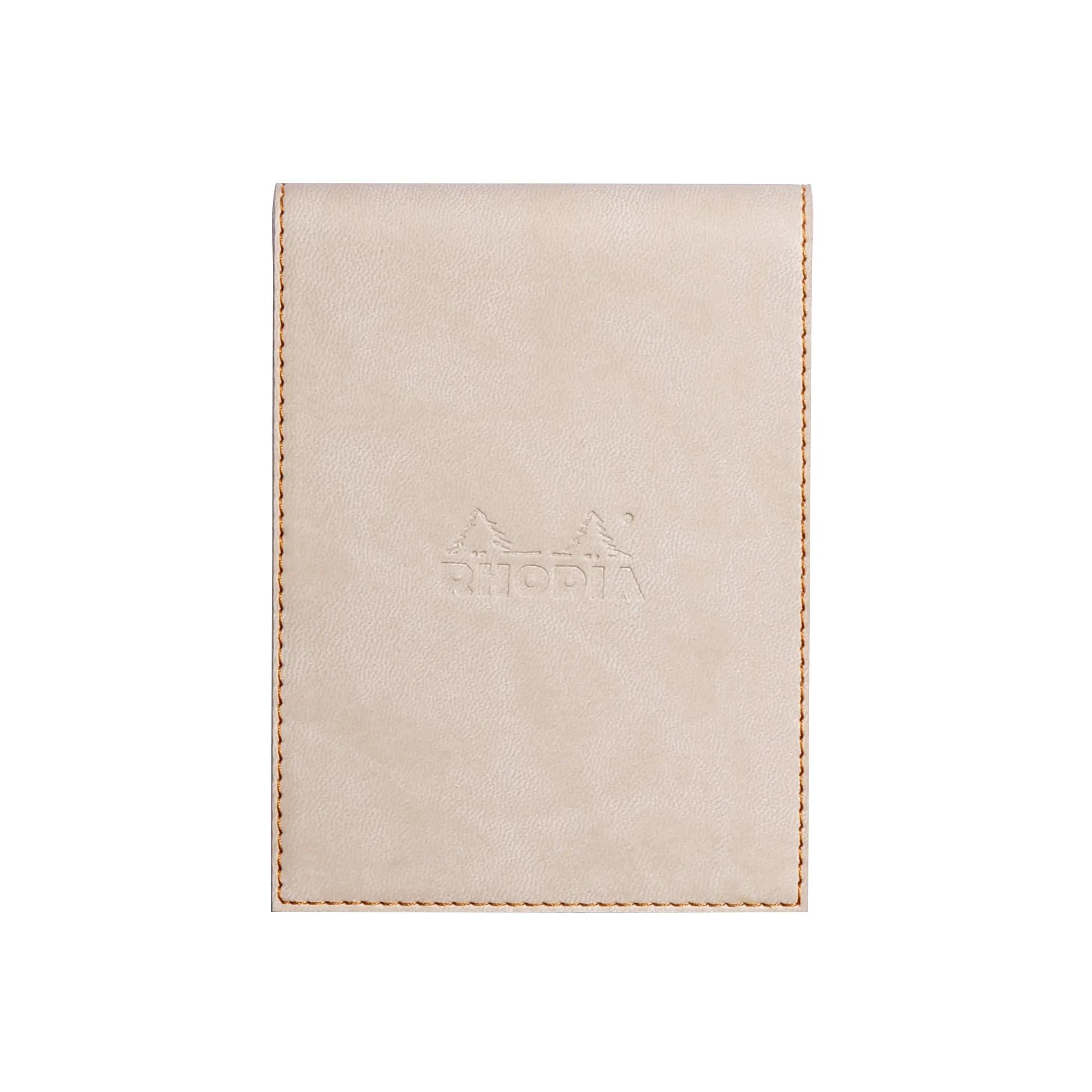 Funda porta-bloc + bloc - Rhodia 128105C - Cuadricula (5x5mm) - 9,5 x 13 + bloc N°12.